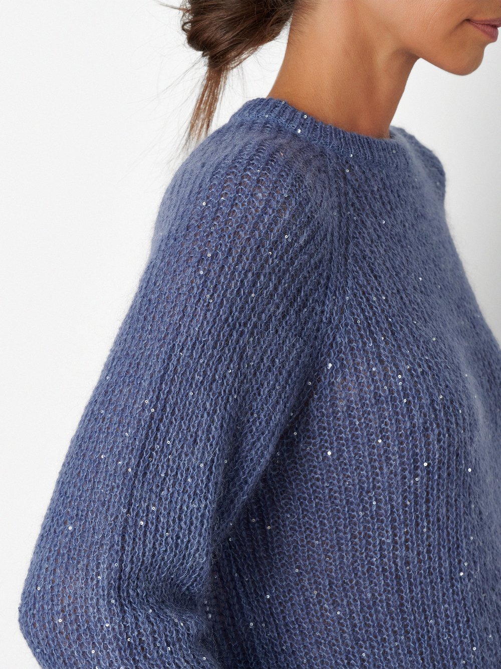 Sequin Knit Jumper | Style »Gail« Blue