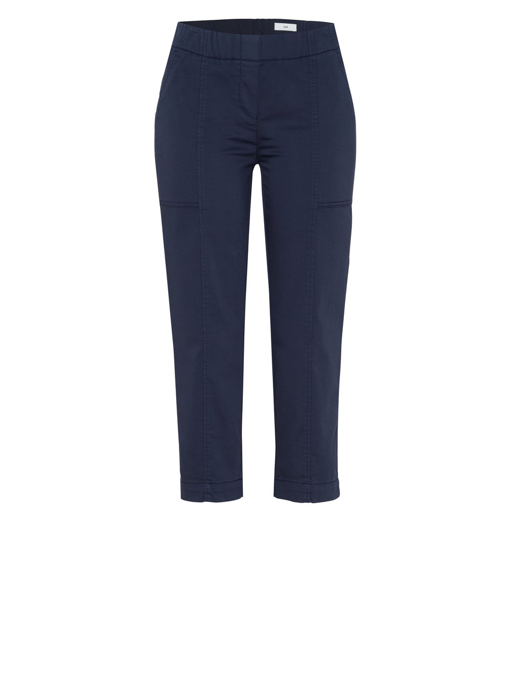 Damenhose Sue 3/4 in dark blue, Luftige 3/4-Jogpants mit Teilungsnaehten, freigestellte Produktansicht