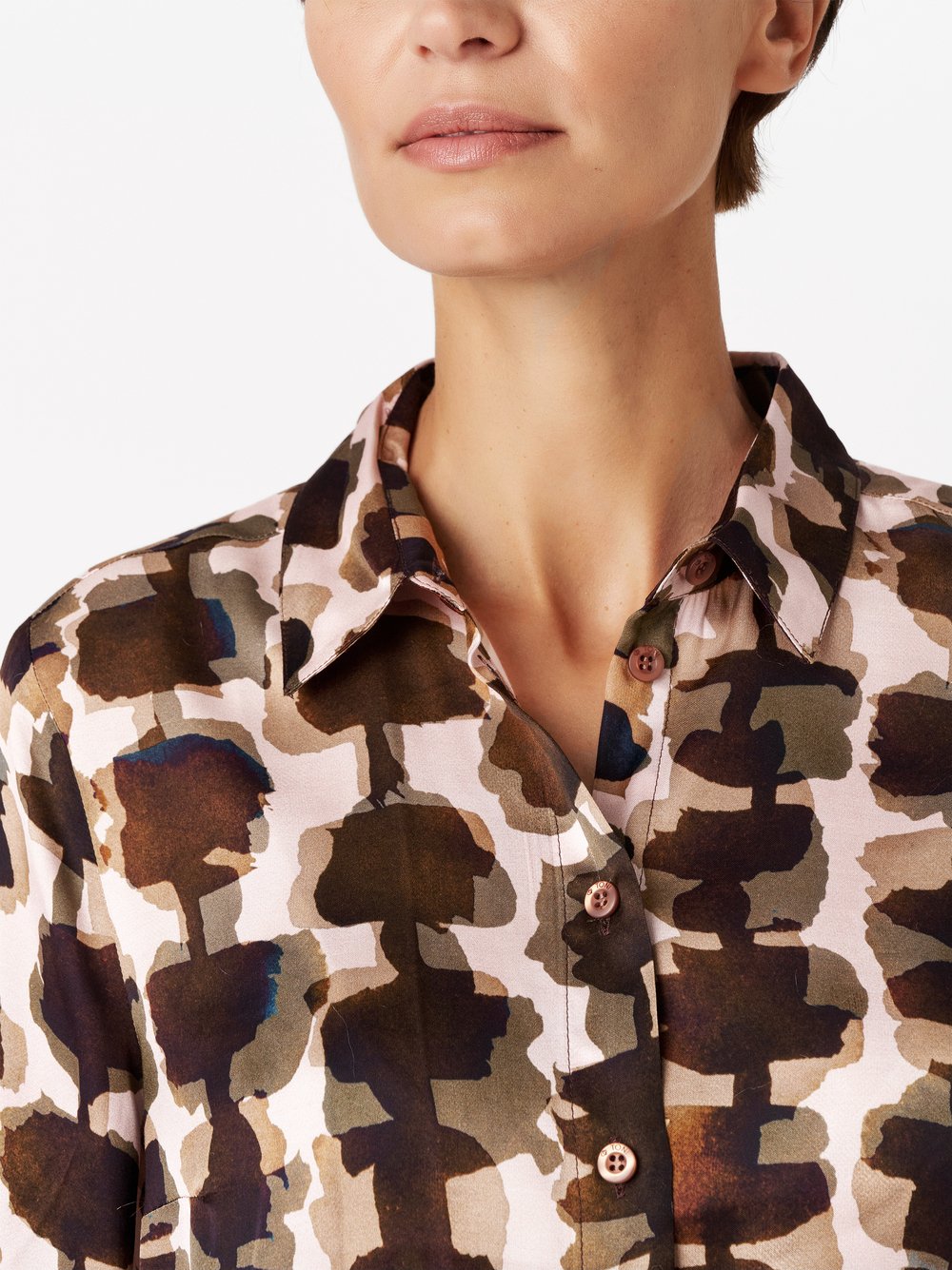 Blouse Coco multicolour rose detail view Blouse Coco multicolour rose detail view