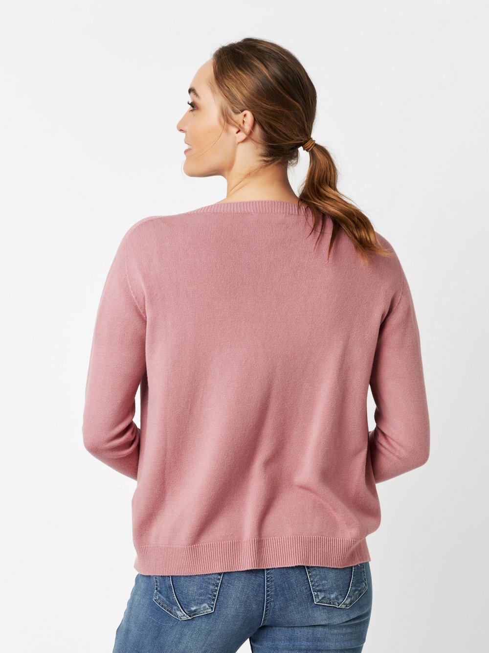 Cardigan Holy rose rear view Cardigan Holy rose rear view