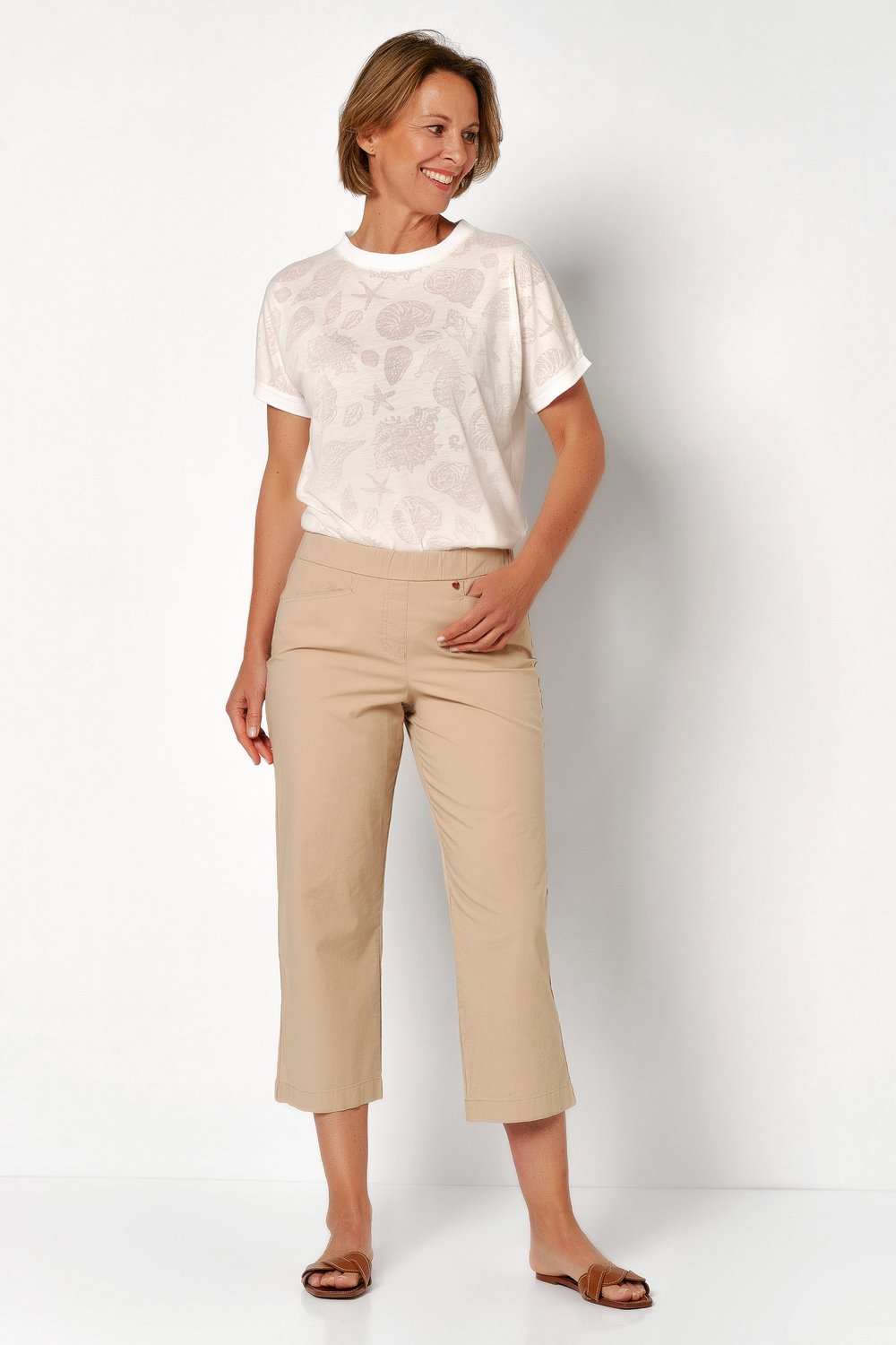 Relaxed 3/4 pants | Style »Scarlet« sand