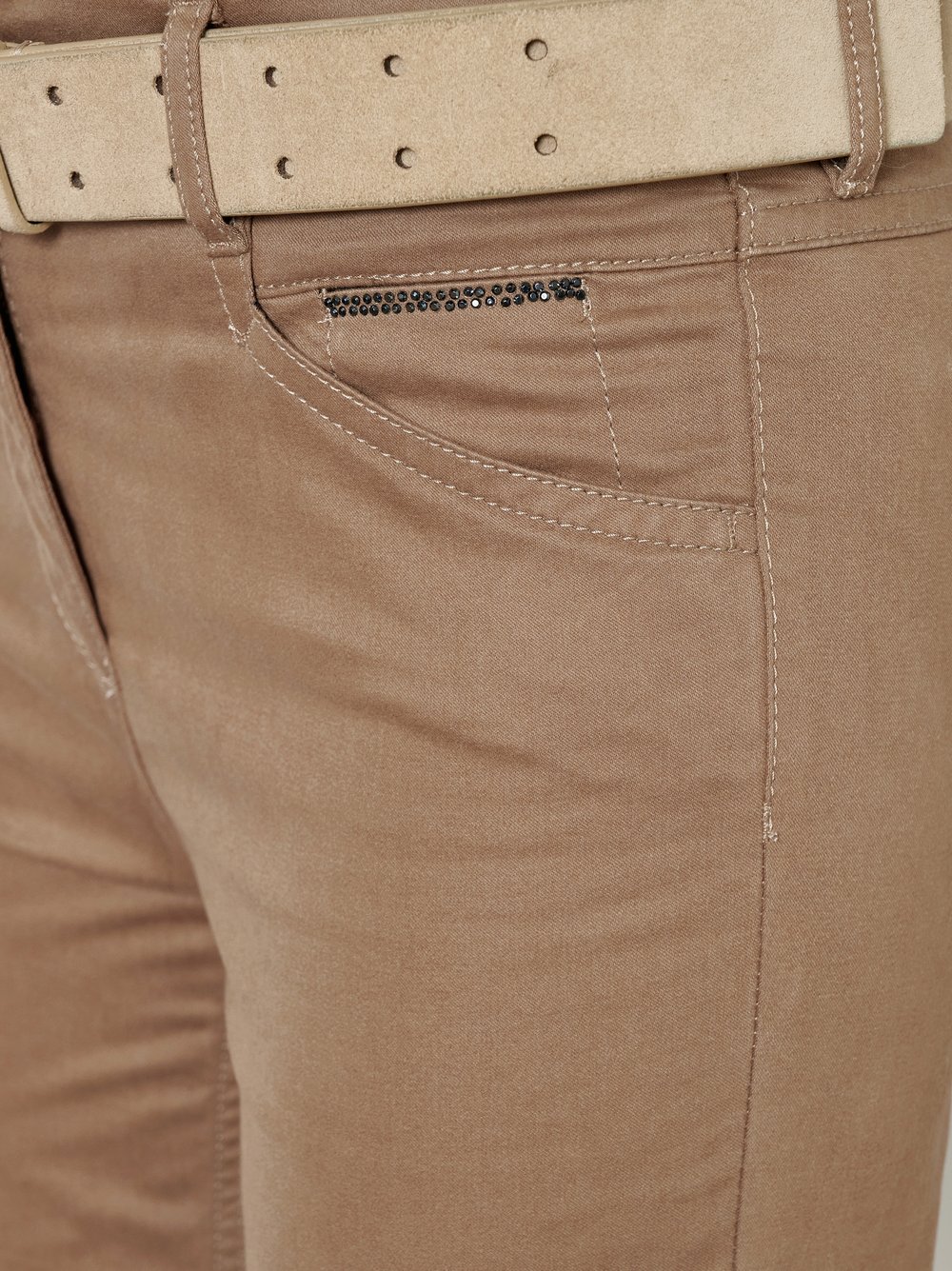 Regular-Fit Hose mit Strassdetail | Style »Be Loved« Braun