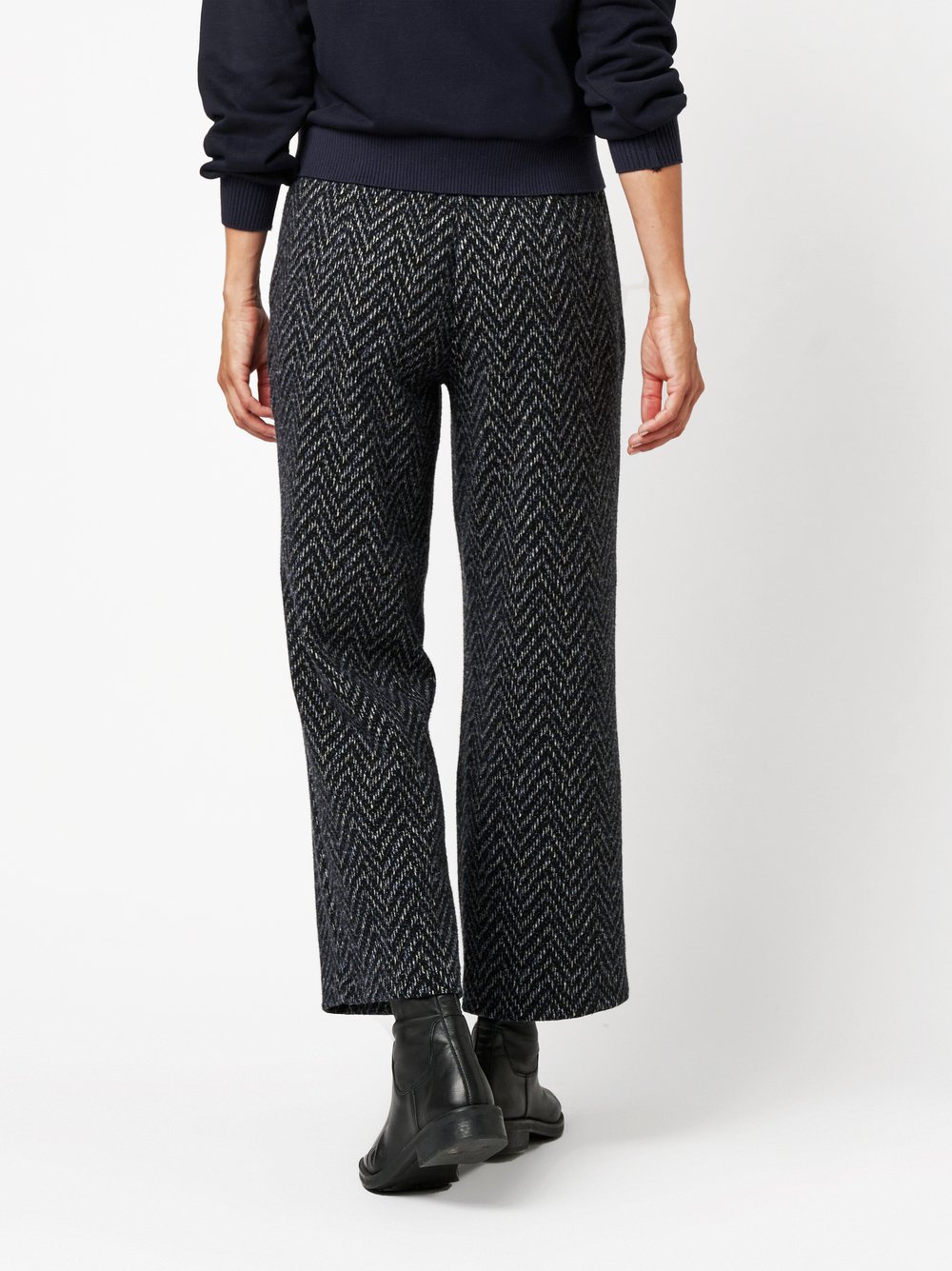 Trousers Sue blue/black rear view Trousers Sue blue/black rear view