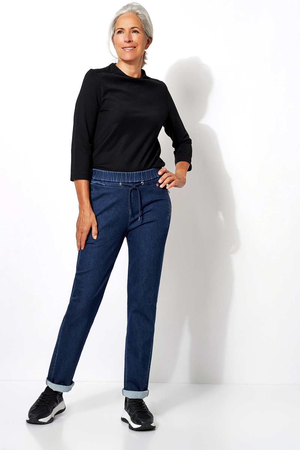 Jeans im Jogpants-Stil | Style »Scarlet« Dunkelblau