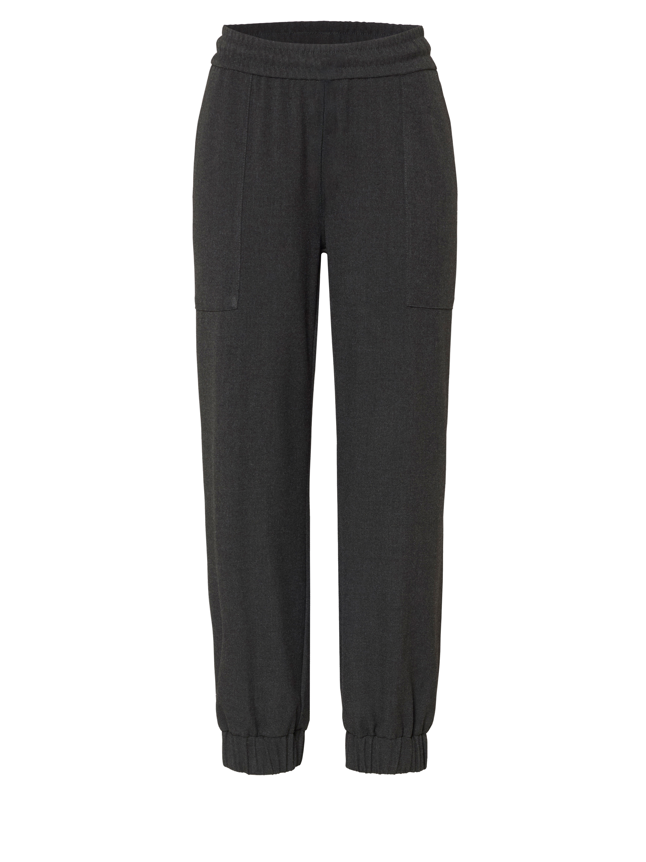 Damenhose Sue Jogpants in Anthrazit, Moderne Jogpants aus Gabardine, freigestellte Produktansicht