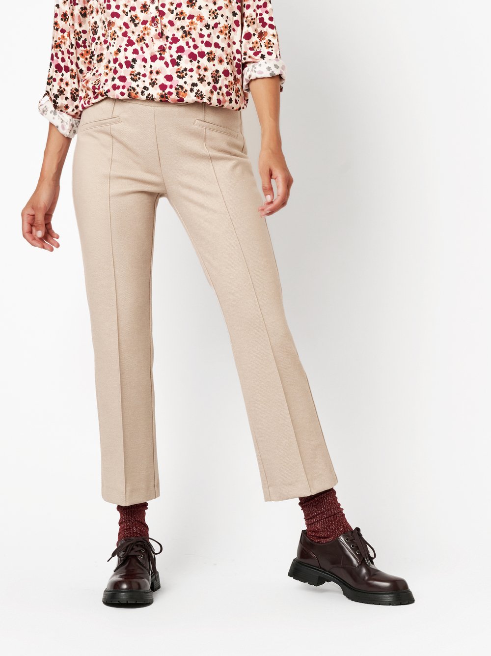 Trousers Jenny beige front view