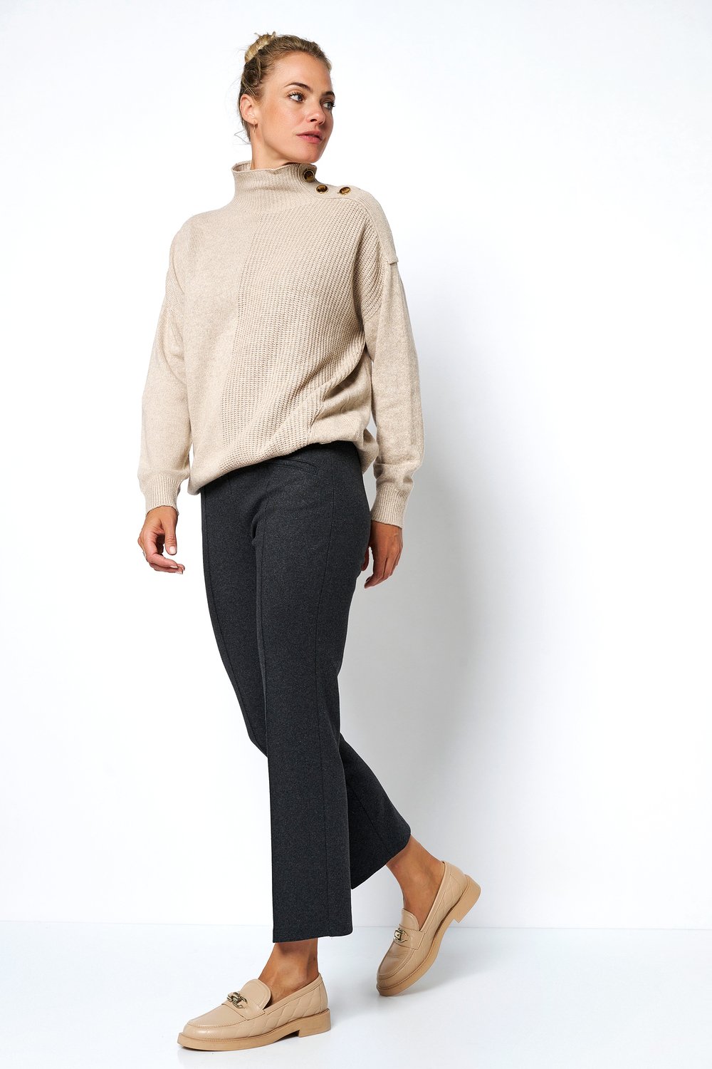 Jerseyhose mit Kick | Style »Jenny« dark grey