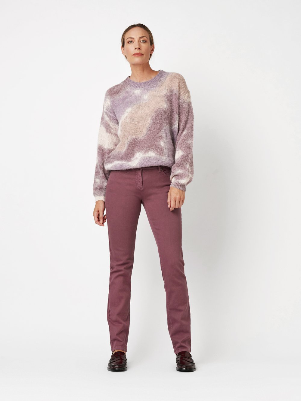 Slim-Fit Jeans aus Colour Denim | Style »Perfect Shape« mauve
