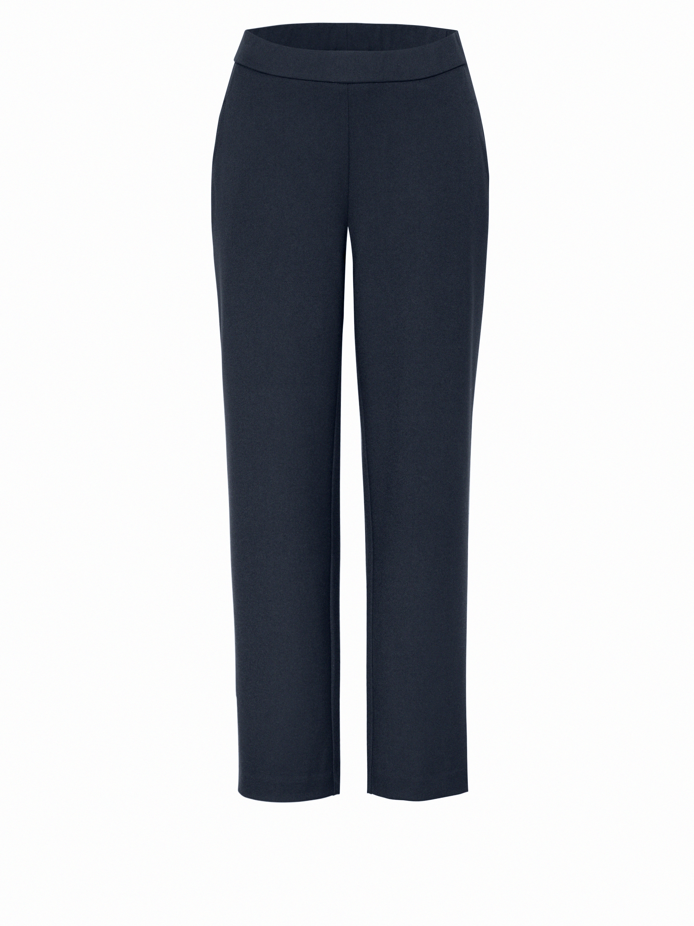 Damenhose Sue in Marine, Weite 7/8-Hose aus Gabardine, freigestellte Produktansicht