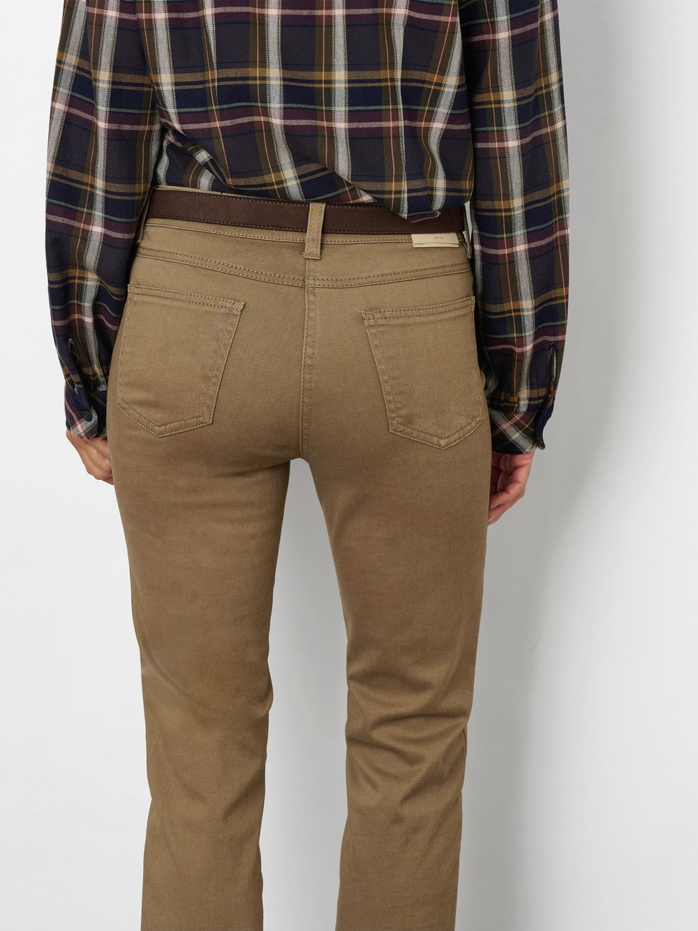 High-Waist Hose aus warmem Baumwollstretch | Style »Be Loved« Braun