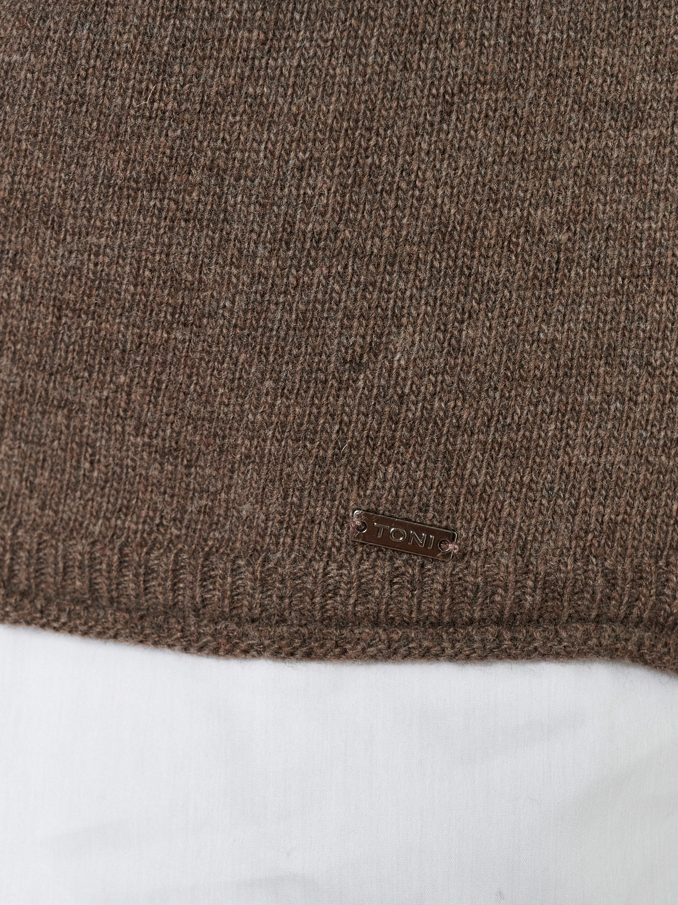Damenpullover Gaia in Braun, Pulli aus Kaschmir-Mischung, zweite Detailansicht