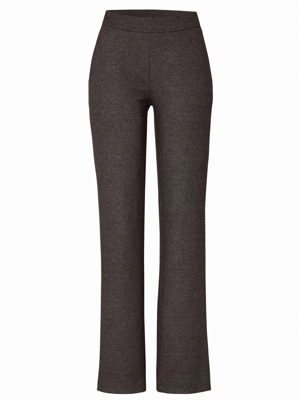 Womens trousers Jenny Wide in Dark Brown, wide leg trousers in a melange look, product view
