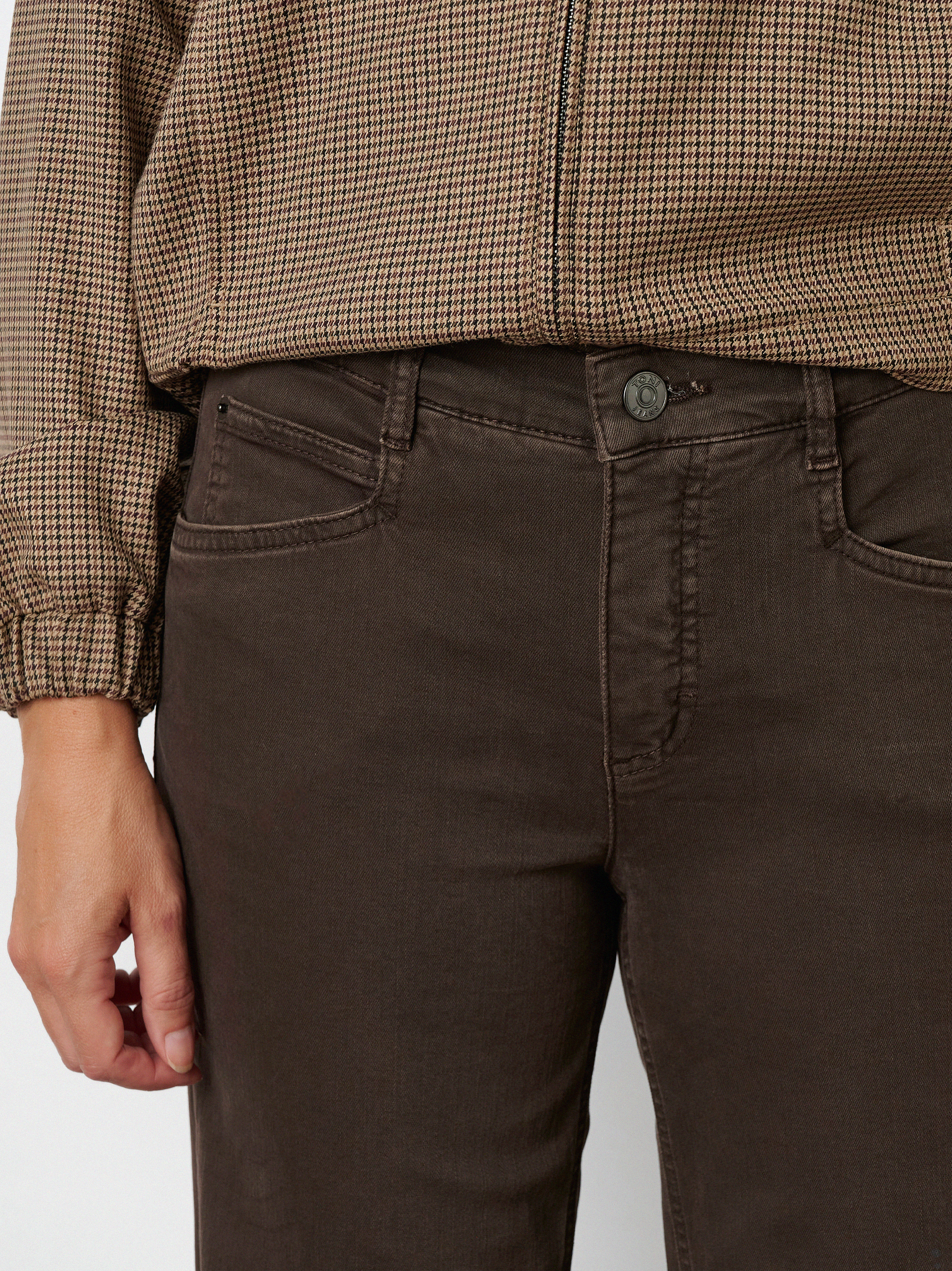 Womens jeans Liv Straight in Dark Brown, straight-fit jeans, second detail view