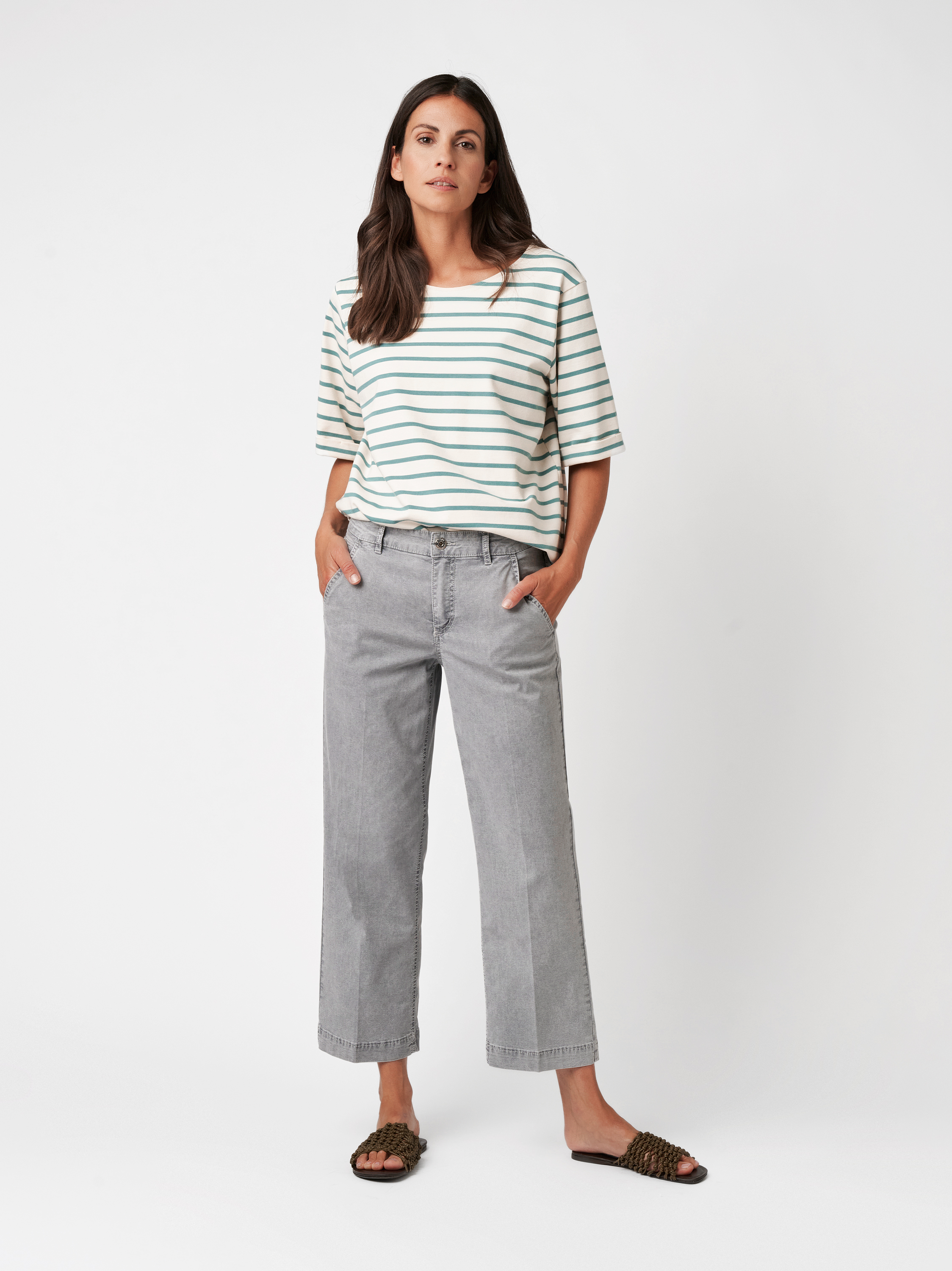 Culotte aus leichtem Denim | Style »Liv« light grey