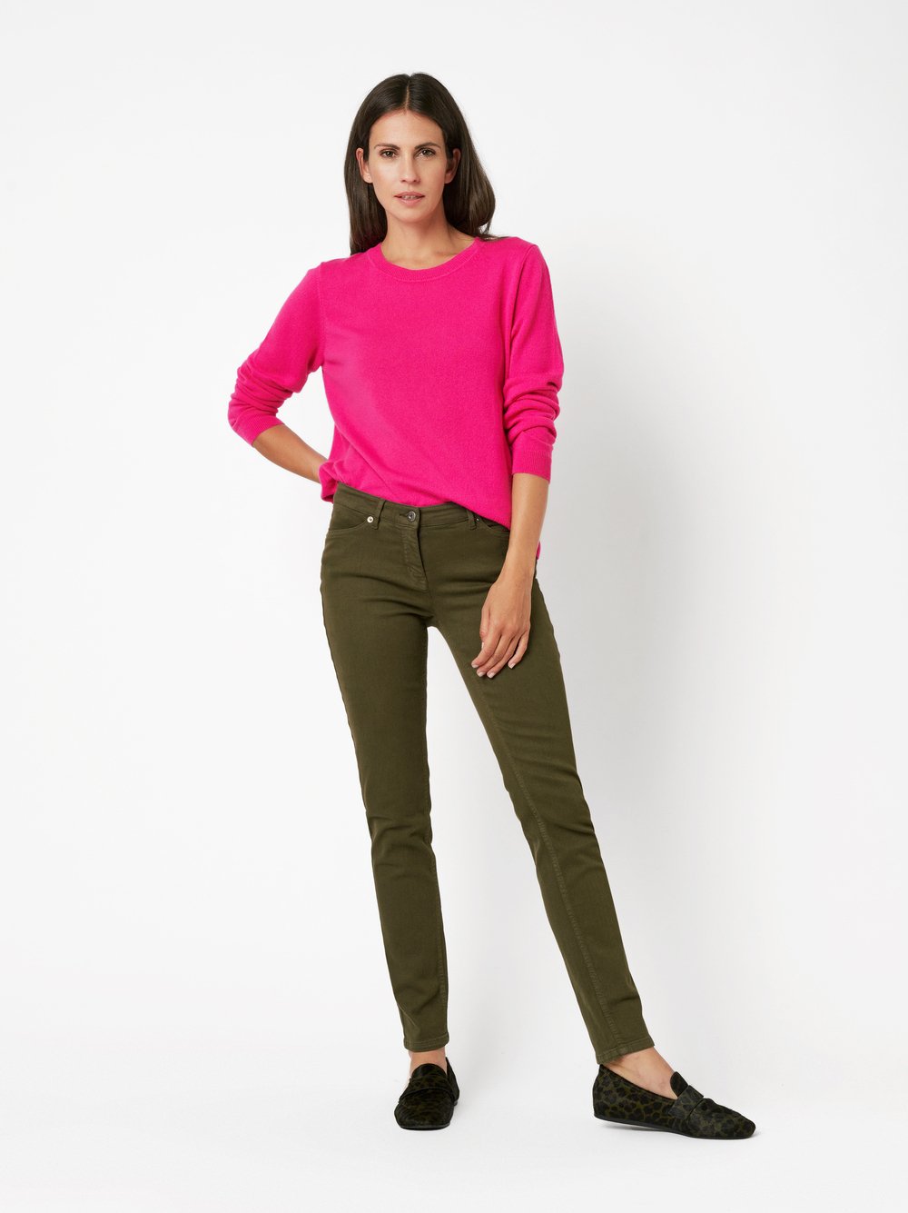 Jeans Perfect Shape olive Outfitansicht