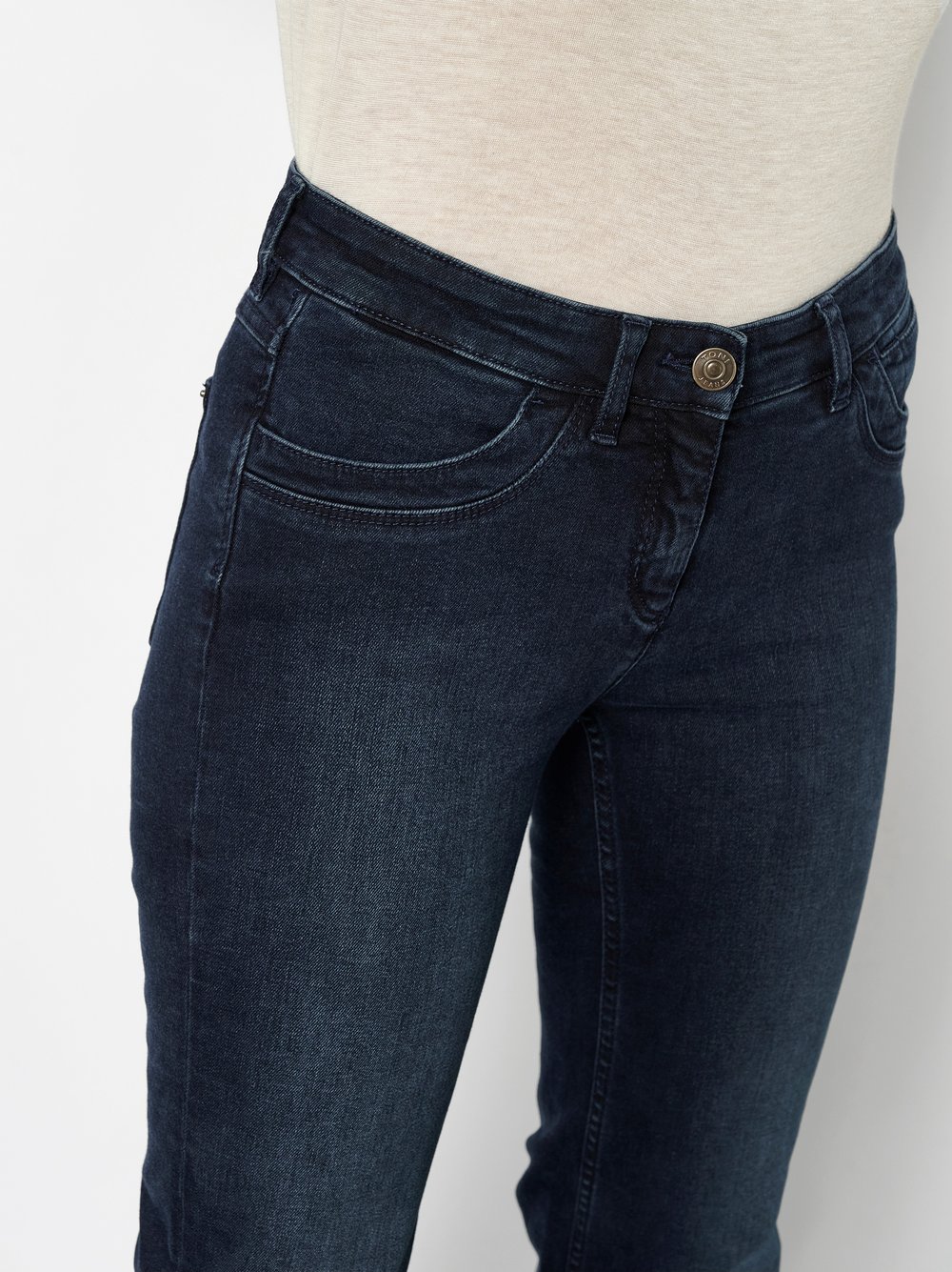 Damenjeans Perfect Shape in Dark Blue, regular-Fit Jeans mit Shapingeffekt, Detailansicht