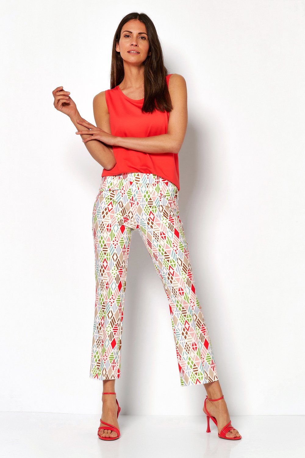 Patterned 7/8 pants | Style »Jenny« multicolour