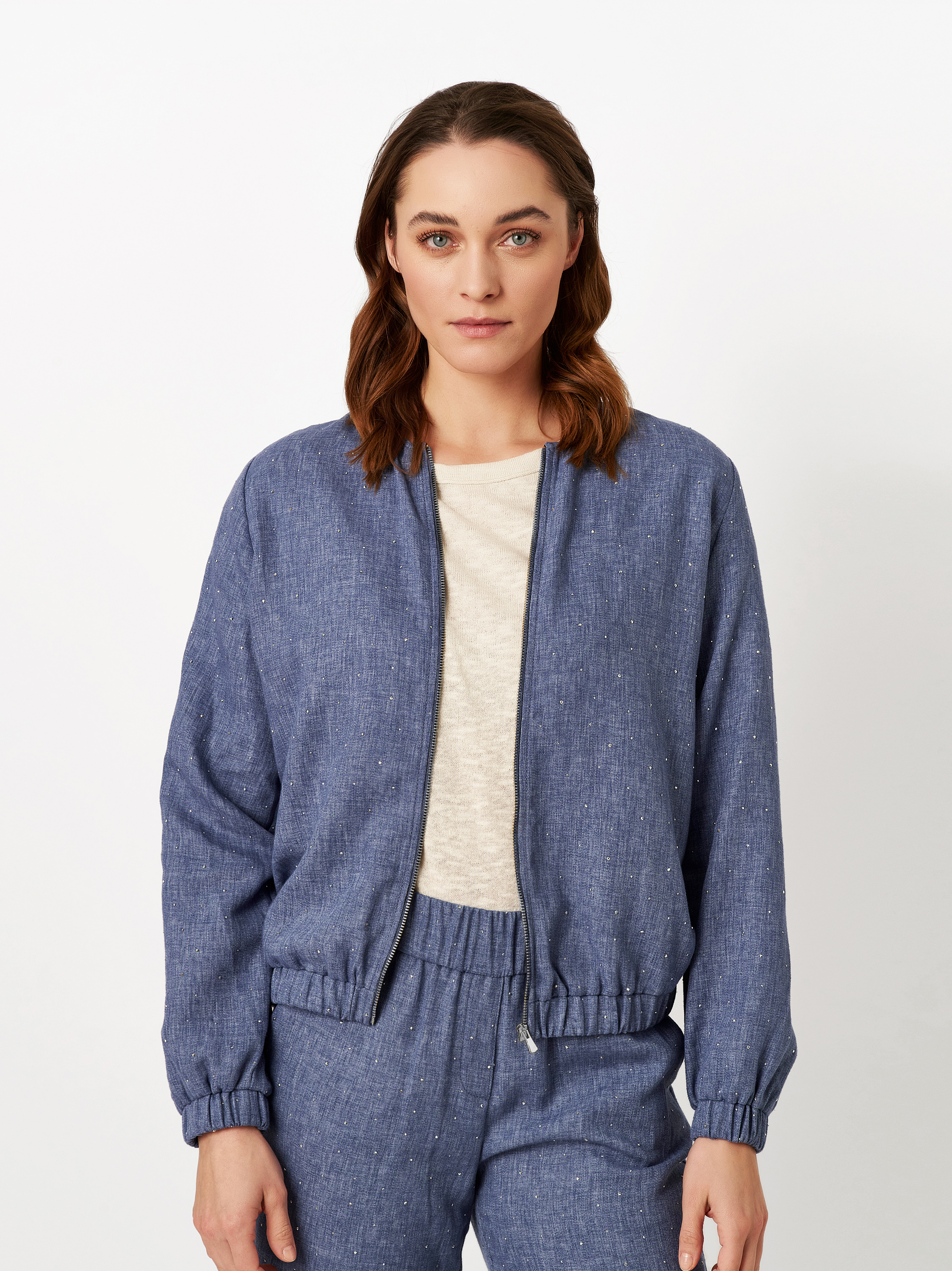 Jacke Lexi blue Vorderansicht Jacke Lexi blue Vorderansicht