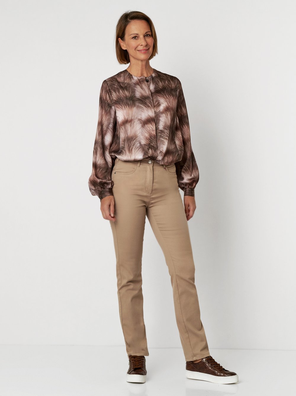 Schmale 5-Pocket Hose | Style »Meine beste Freundin« sand