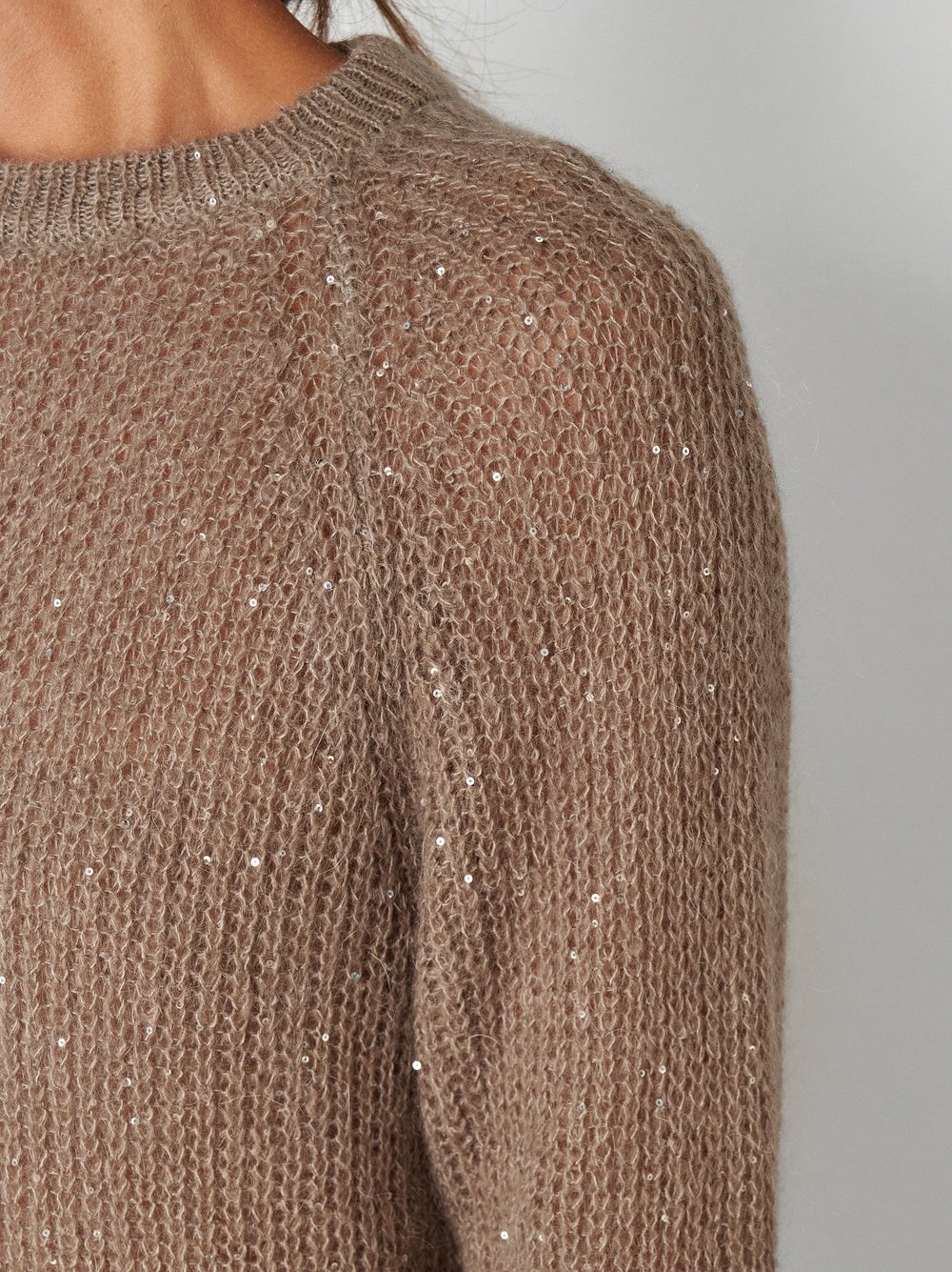 Sequin Knit Jumper | Style »Gail« Brown