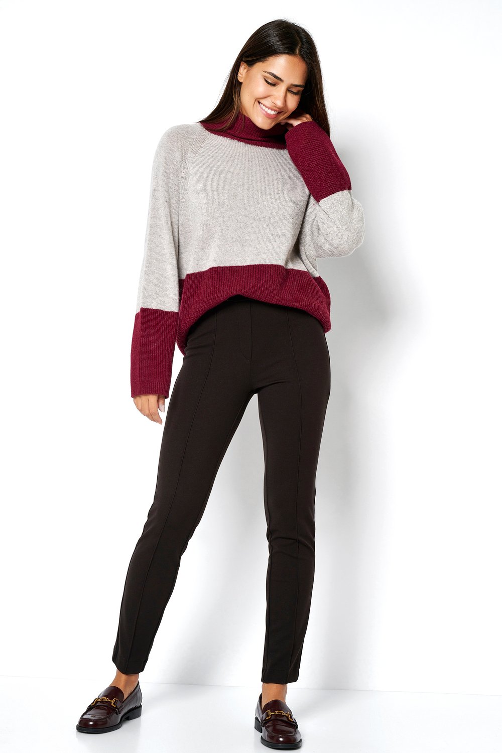 Schlanke Businesshose | Style »Jenny« dark brown