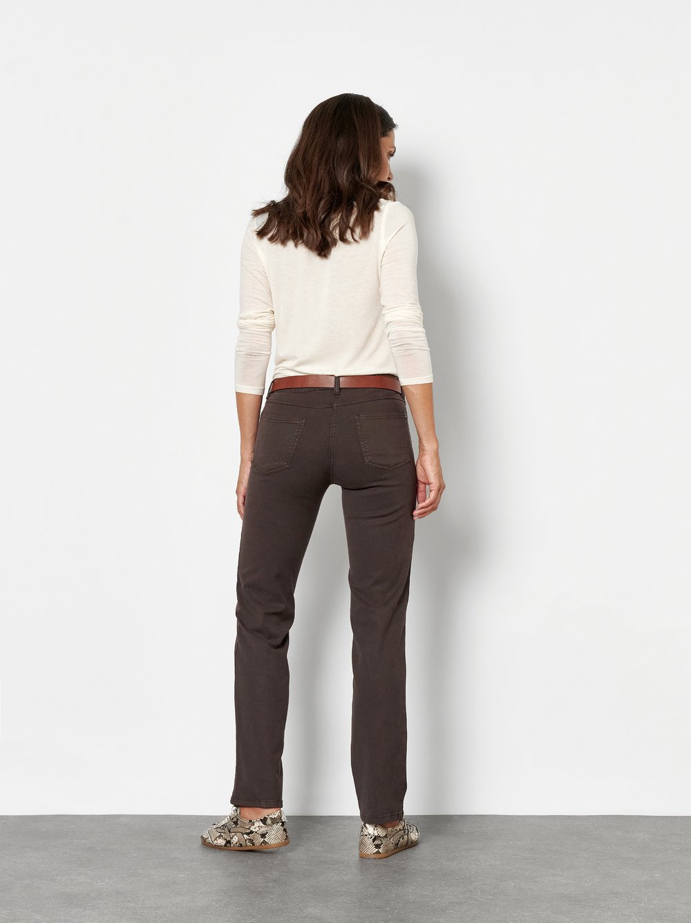 Softe Twillhose mit perfekter Passform | Style »Perfect Shape« Dunkelbraun