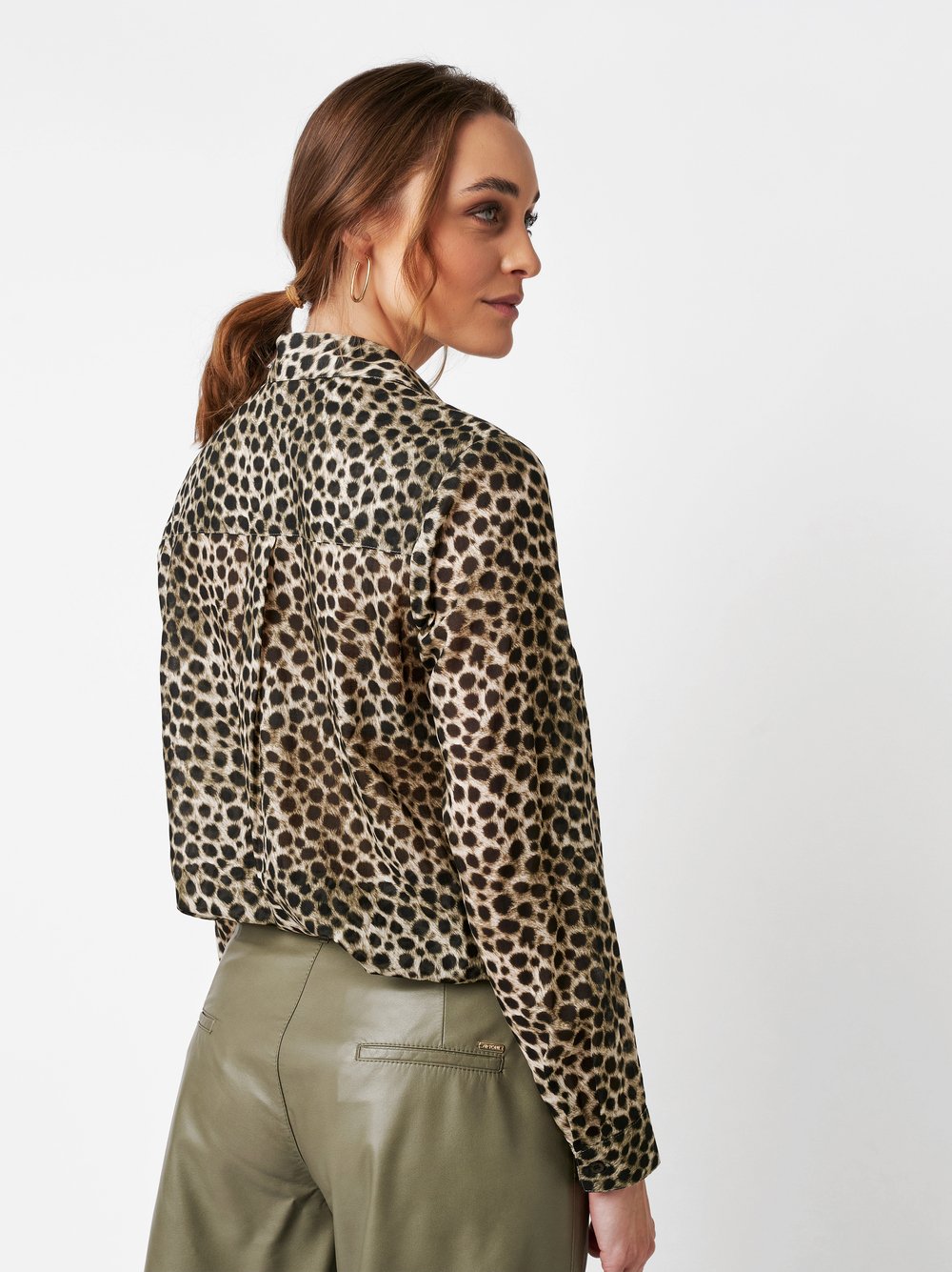 Bluse Clay khaki/black Rueckansicht Bluse Clay khaki/black Rueckansicht