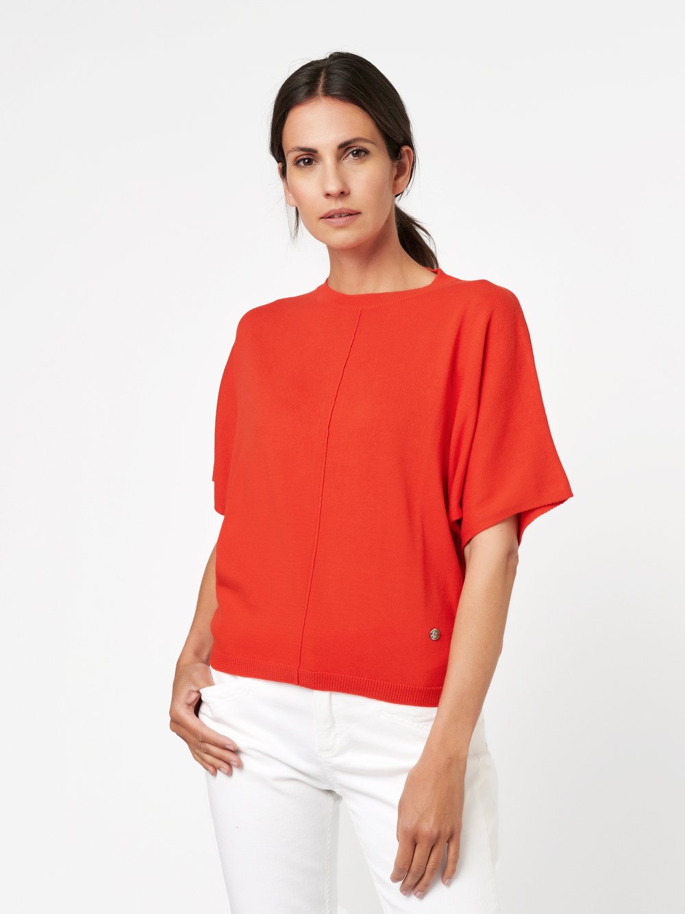 Lässiger Kurzarmpulli | Style »Gea« red