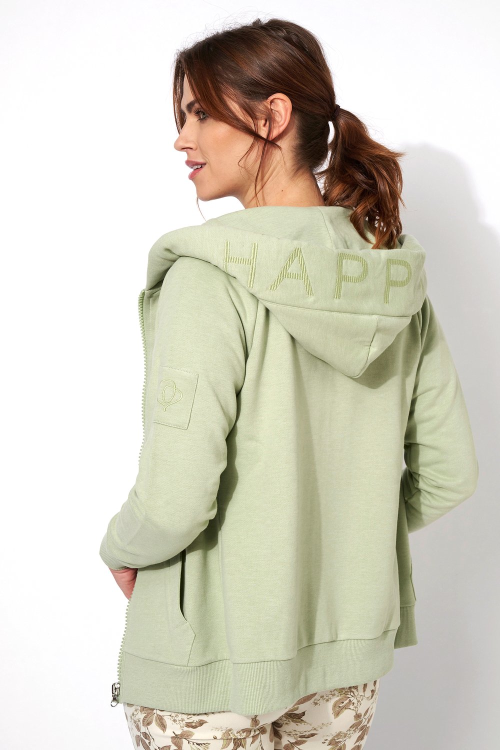 Sweatjacke mit Kapuze | Style »Eila« soft green