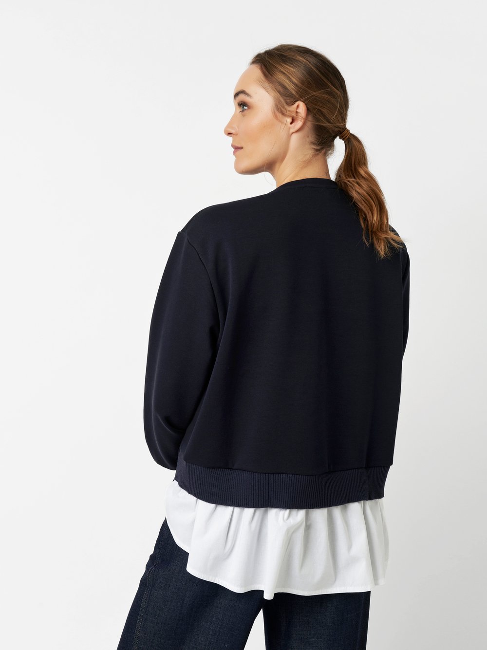 Sweater Esme dark blue rear view Sweater Esme dark blue rear view