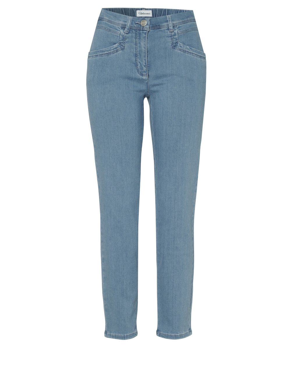Damenjeans Meine beste Freundin 7/8 in light blue, 7/8-Jeans mit designstarker Taschenloesung, freigestellte Produktansicht