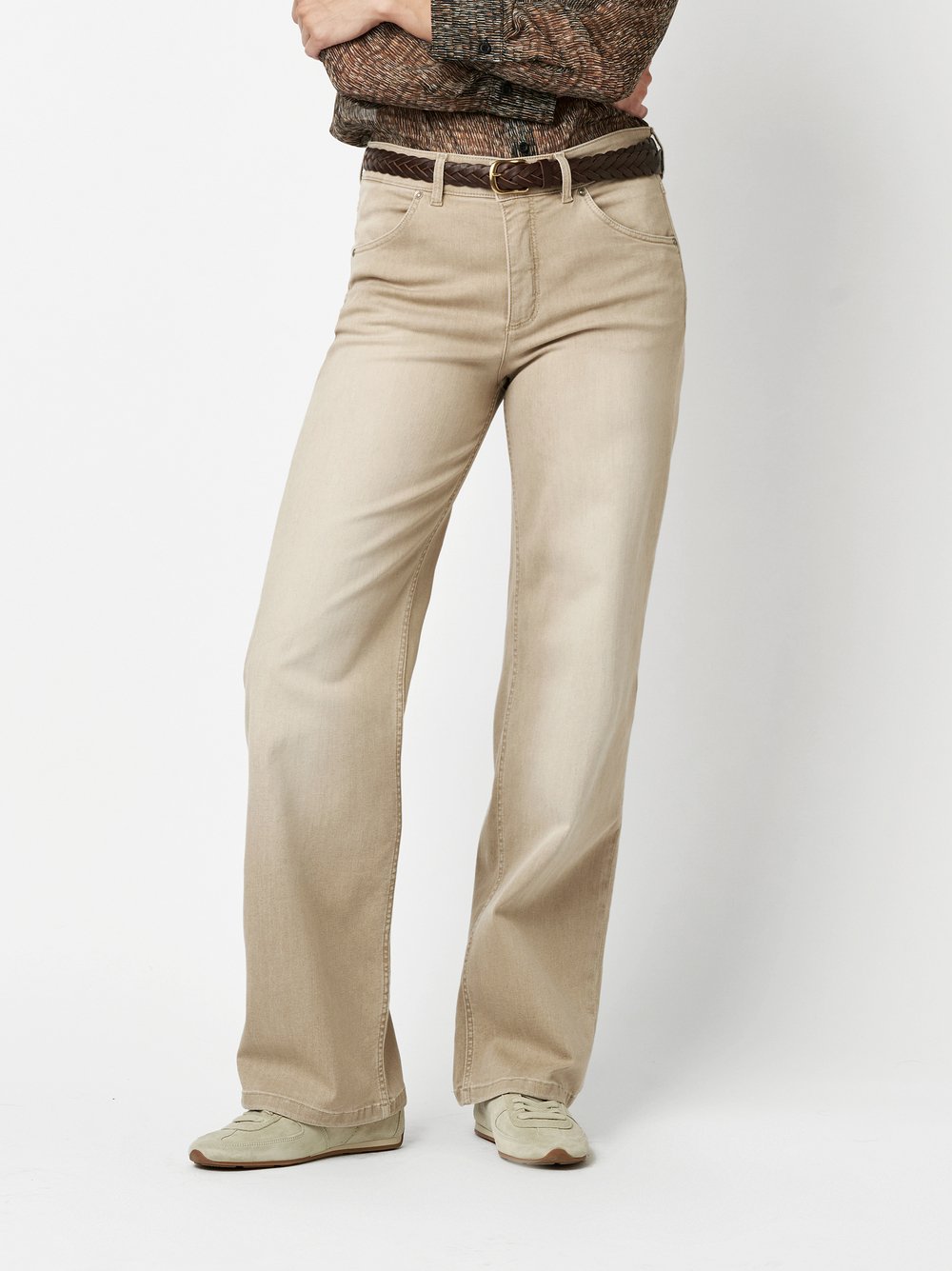 Jeans Liv beige front view Jeans Liv beige front view