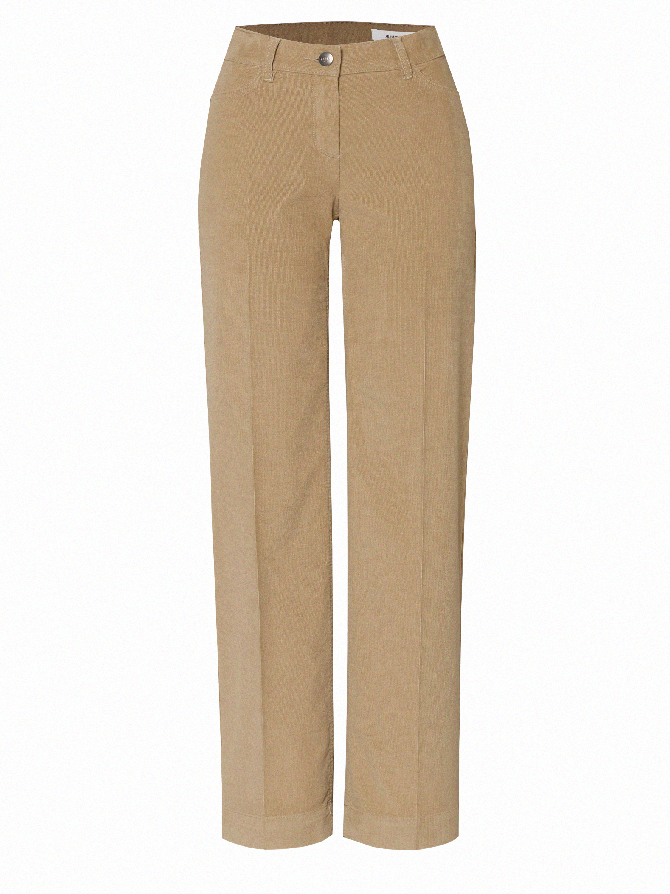 Womens trousers Jenny Wide in Sand, wide-leg corduroy trousers, product view