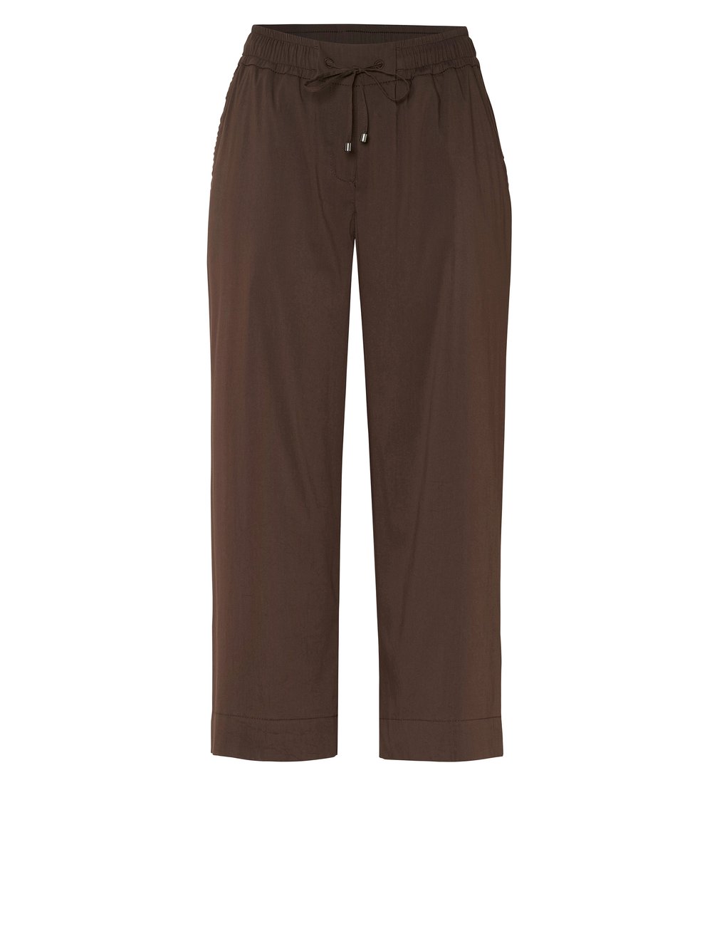 Damenhose Pia 3/4 in dark brown, Legere 3/4-Hose aus leichter Baumwolle, freigestellte Produktansicht