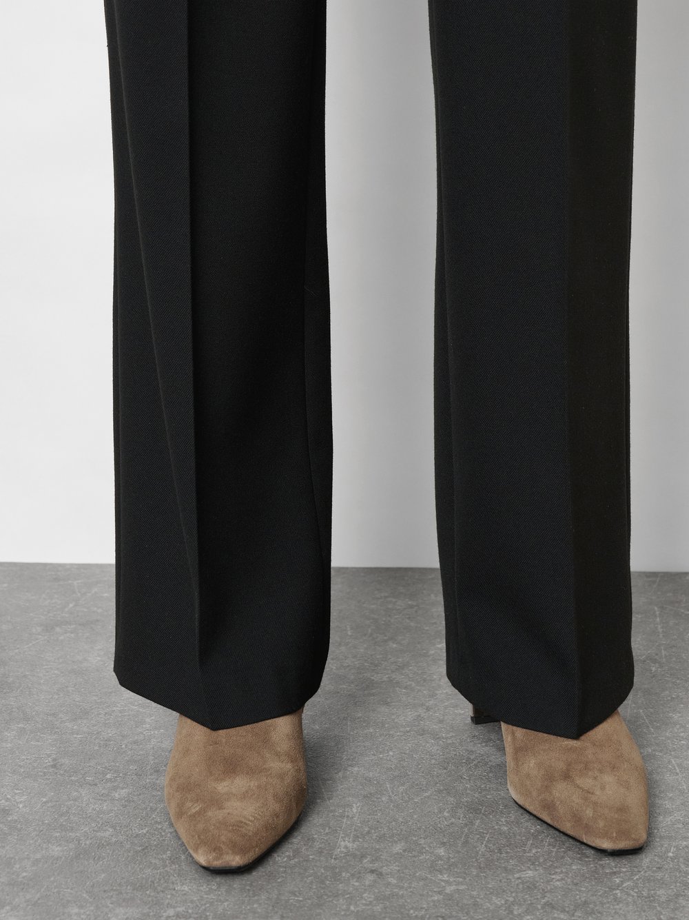 Wide-Leg Hose aus fließendem Gabardine | Style »Jenny Wide« Schwarz