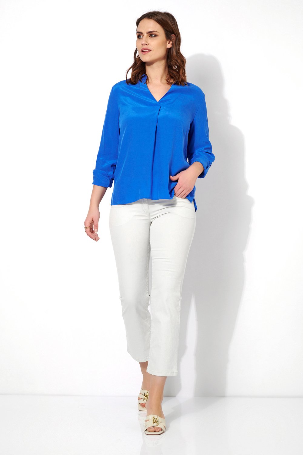 7/8-Hose mit Kick | Style »Perfect Shape« pearl grey