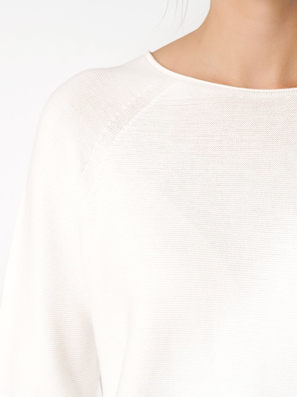 Damenpullover Summer Cosy in offwhite, luftiger Sommerpullover, Detailansicht