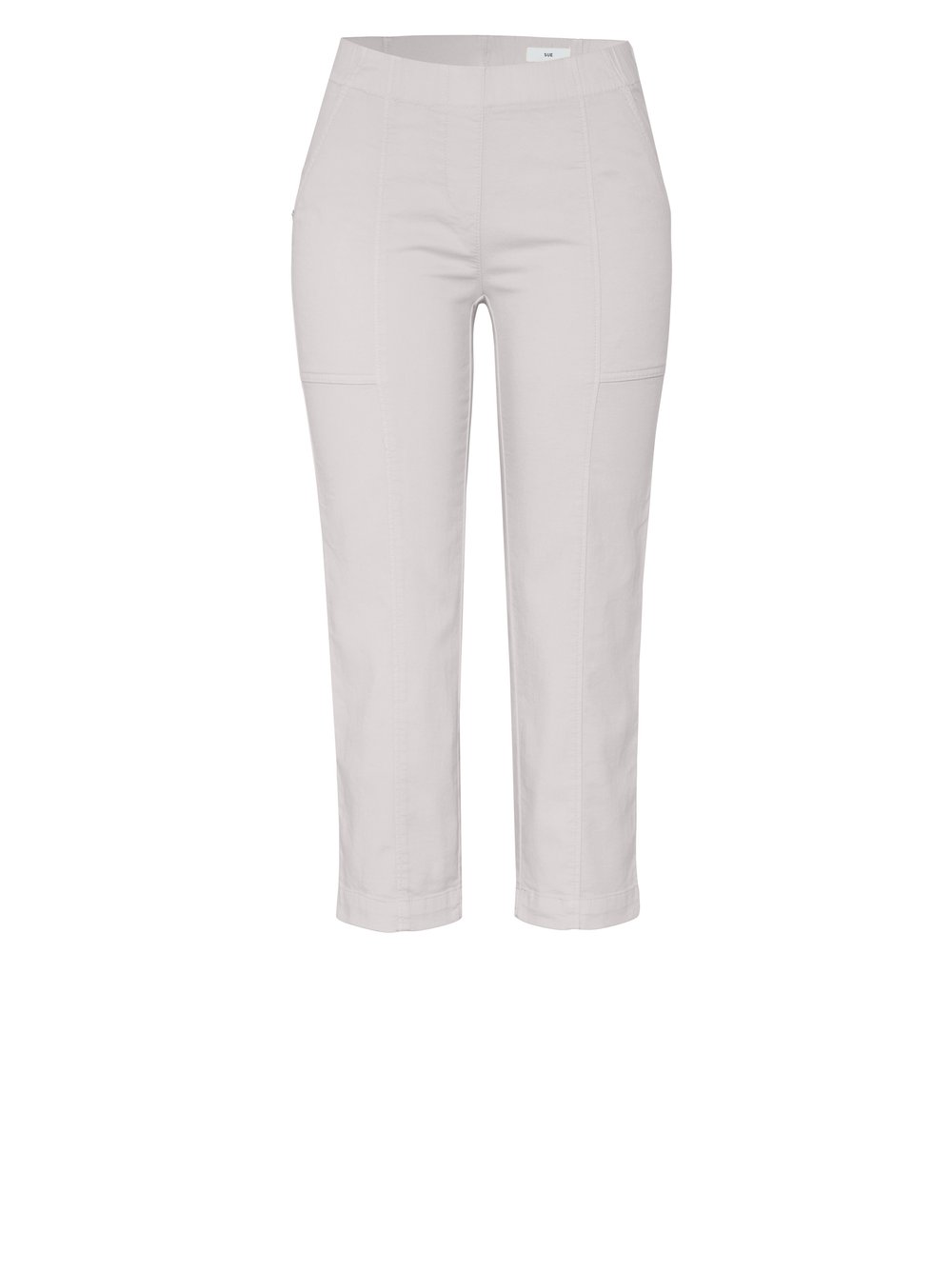 Damenhose Sue 3/4 in light grey, Luftige 3/4-Jogpants mit Teilungsnaehten, freigestellte Produktansicht