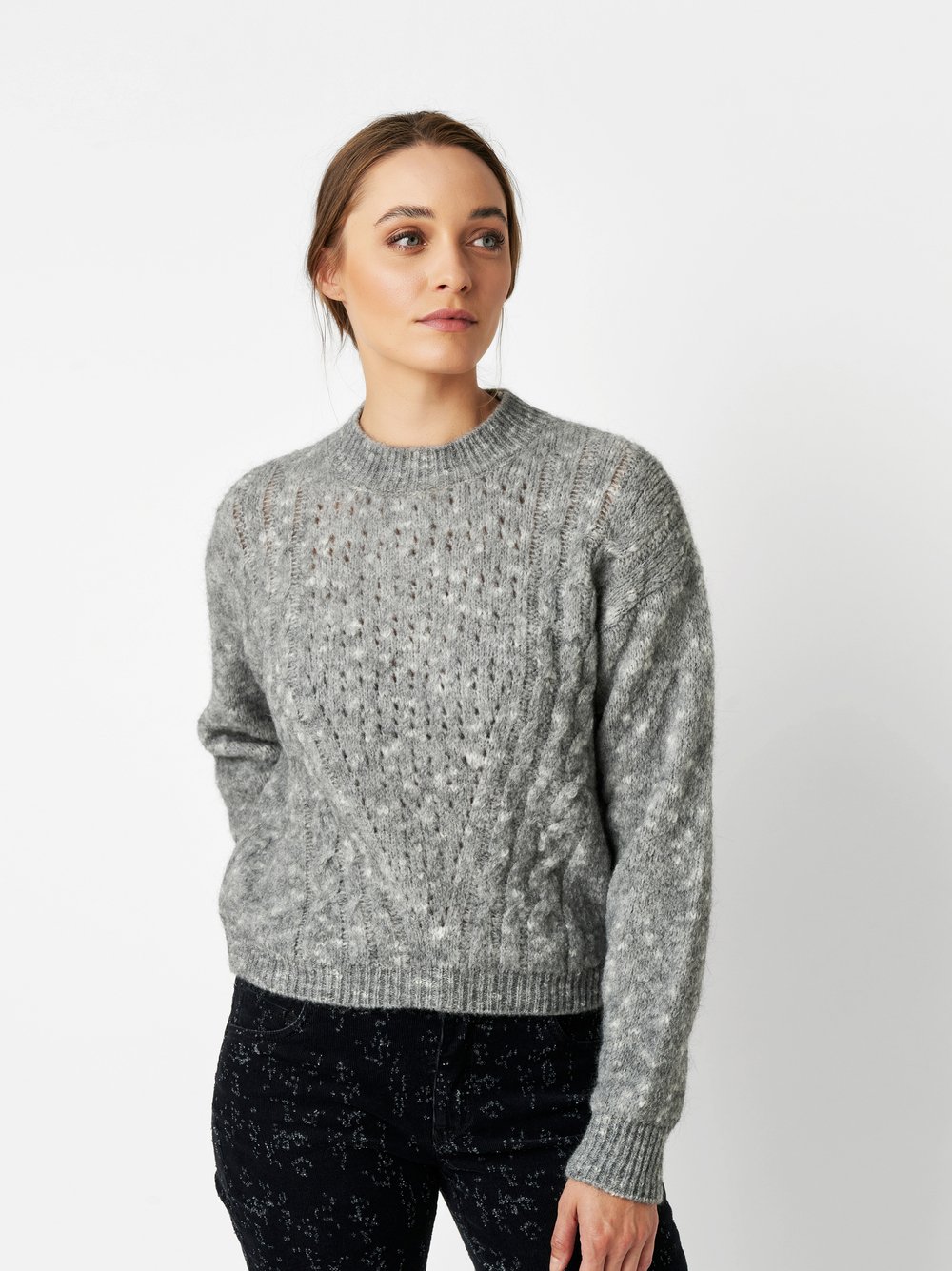 Pullover Gini grey Vorderansicht