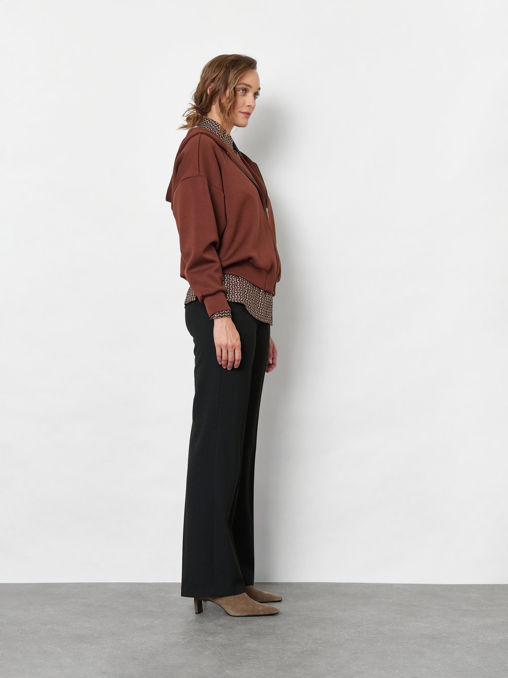 Wide-Leg Hose aus fließendem Gabardine | Style »Jenny Wide« Schwarz