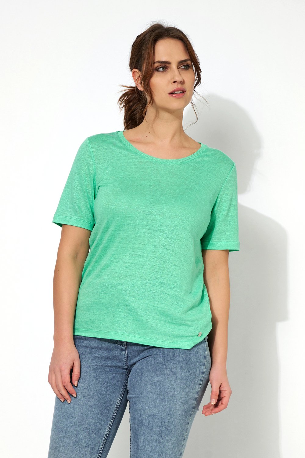 Bequemes Shirt aus Leinen | Style »Esra« green