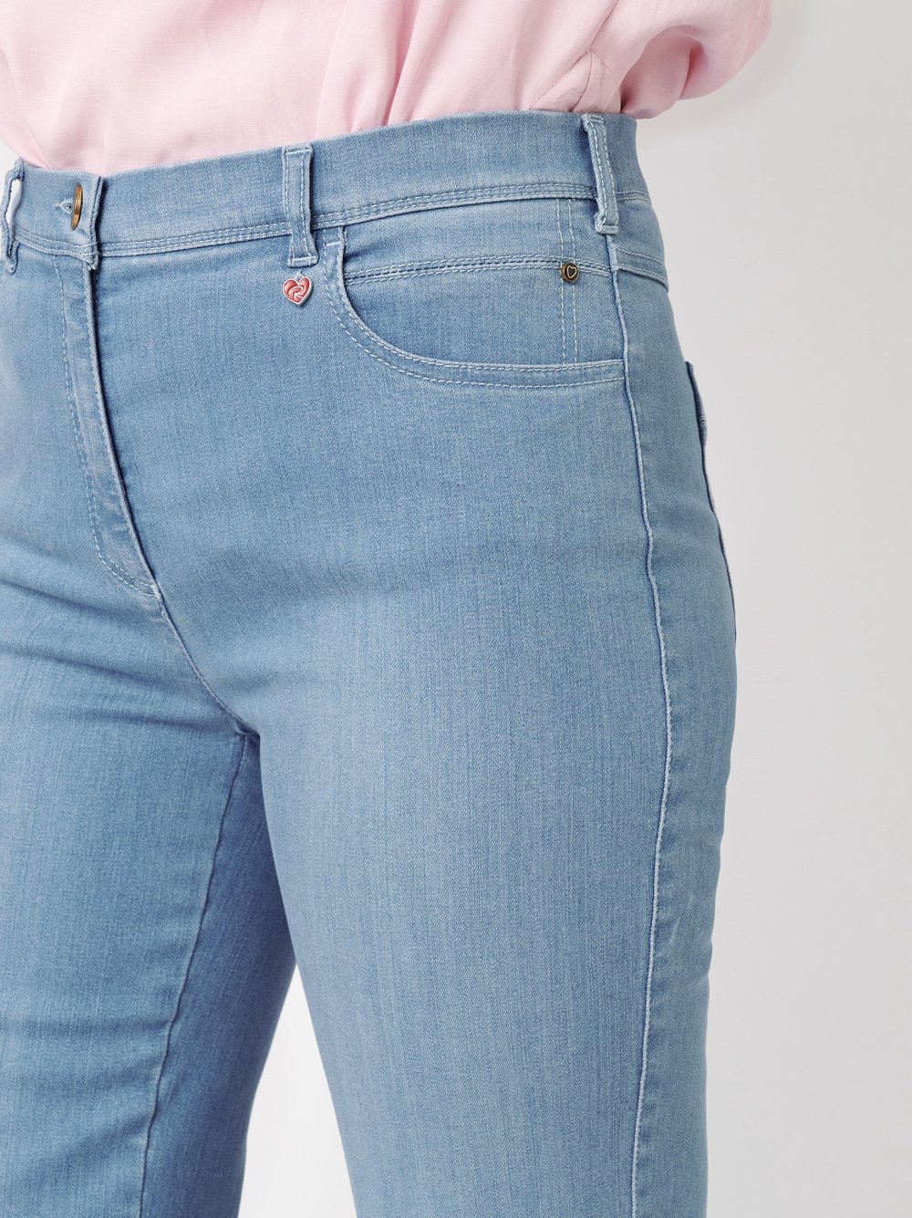Damenjeans Meine beste Freundin Slim in mid blue, Straight-Fit Jeans, Detailansicht