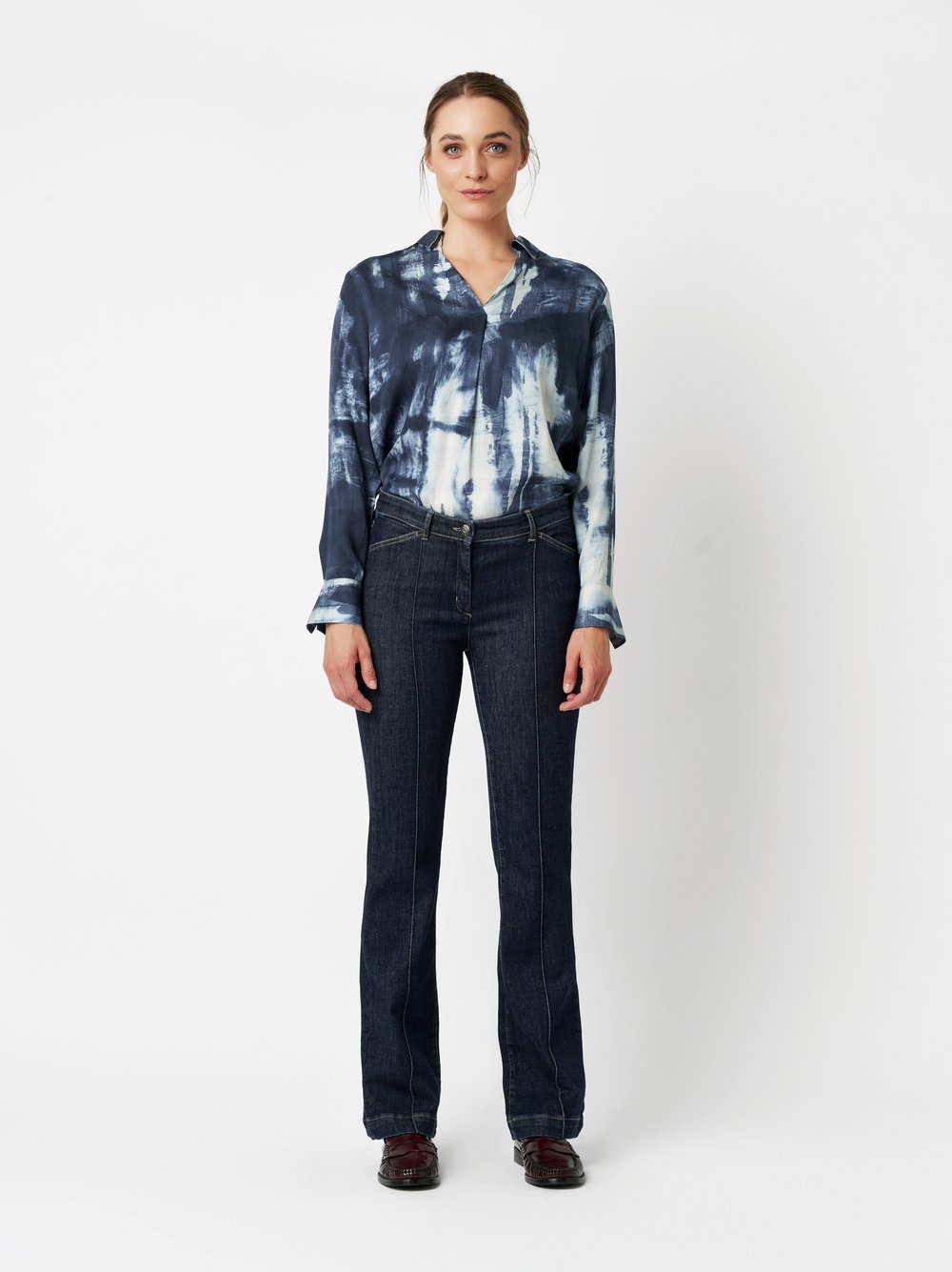 Bootcut-Jeans mit Teilungsnaht | Style »Perfect Shape« dark blue