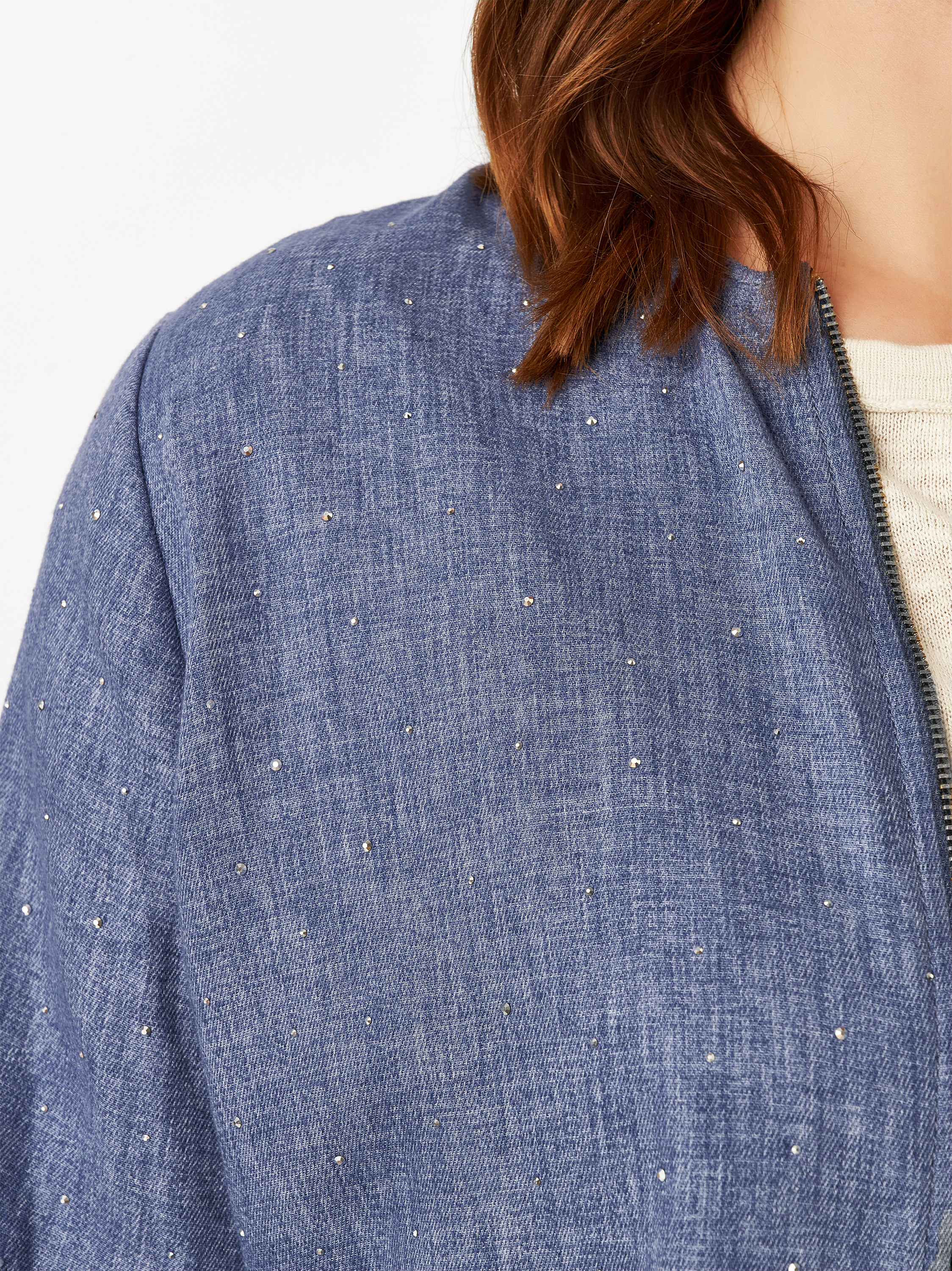 Jacket Lexi blue detail view Jacket Lexi blue detail view