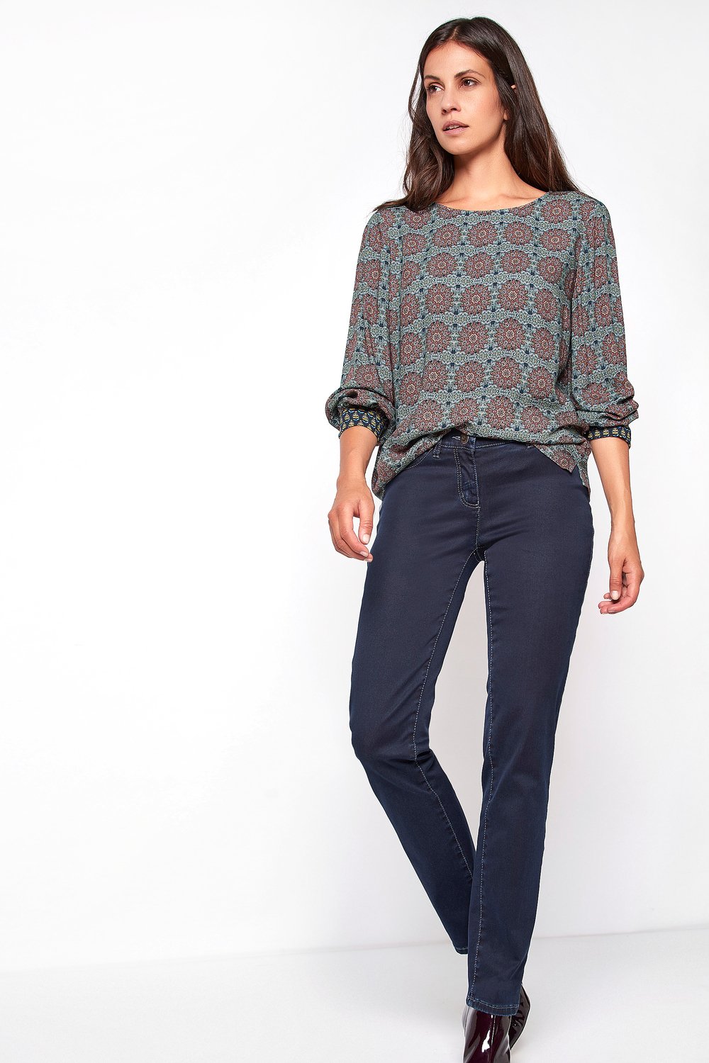 Dunkle Basic-Shapingjeans | Style »Perfect Shape« dark blue