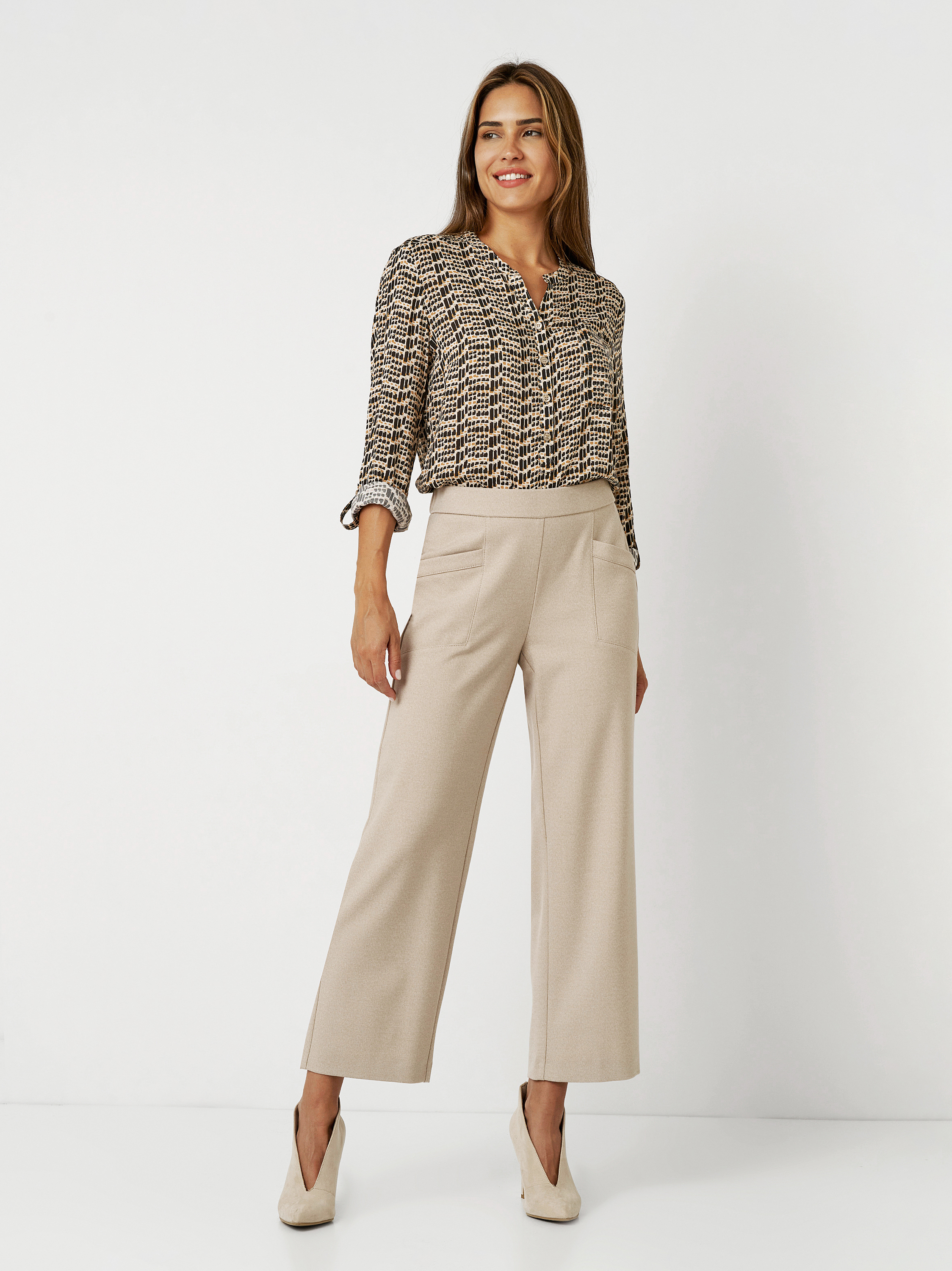 Culotte aus Gabardine | Style »Sue« beige
