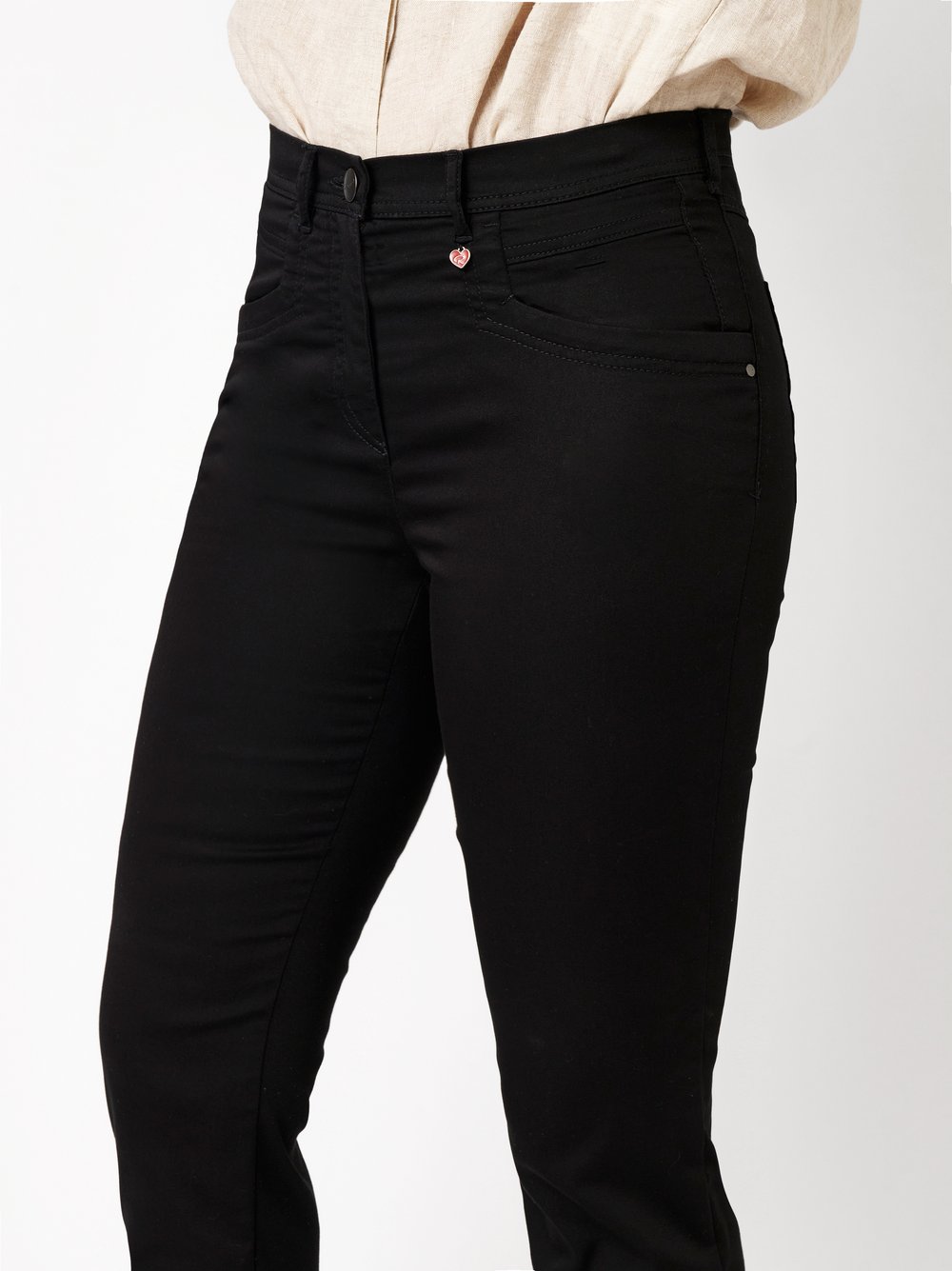Damenhose Meine beste Freundin 7/8 in black, Sommerliche 7/8-Hose, Detailansicht