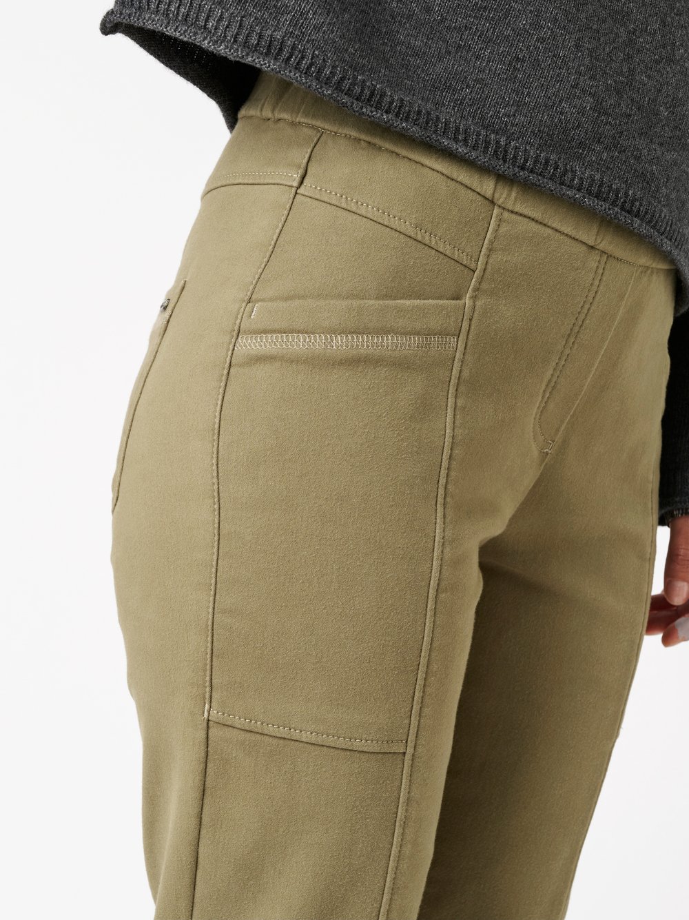 Trousers Sue khaki detail view Trousers Sue khaki detail view