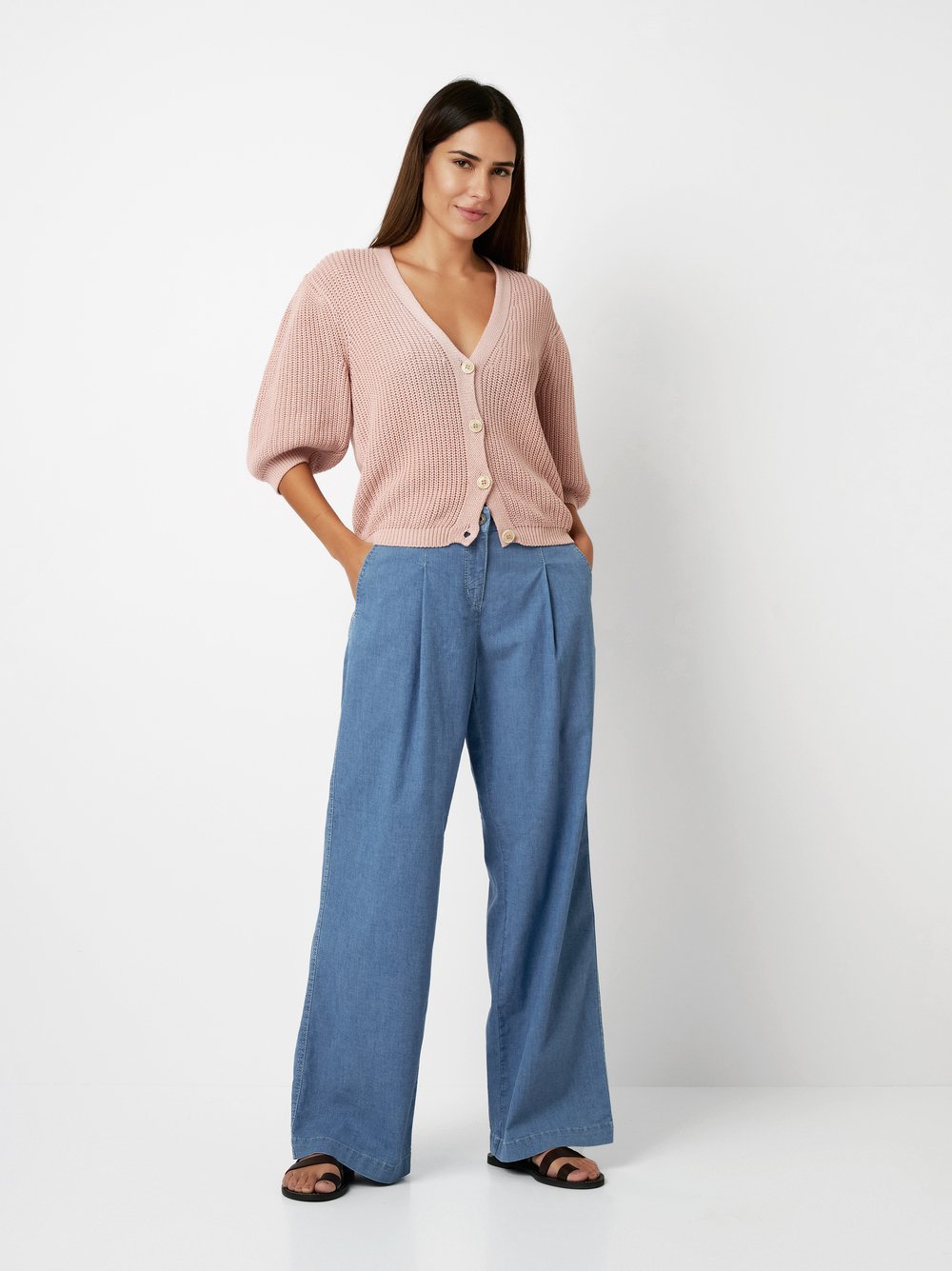 Legere Bundfalten-Jeans | Style »Luisa« light blue