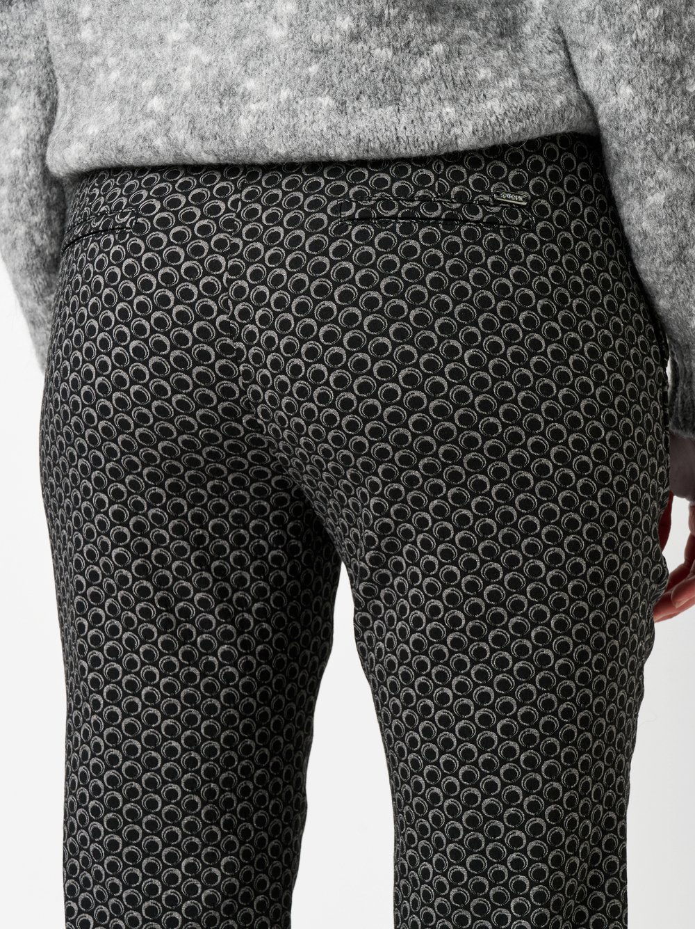 Trousers Jenny grey/black detail view Trousers Jenny grey/black detail view